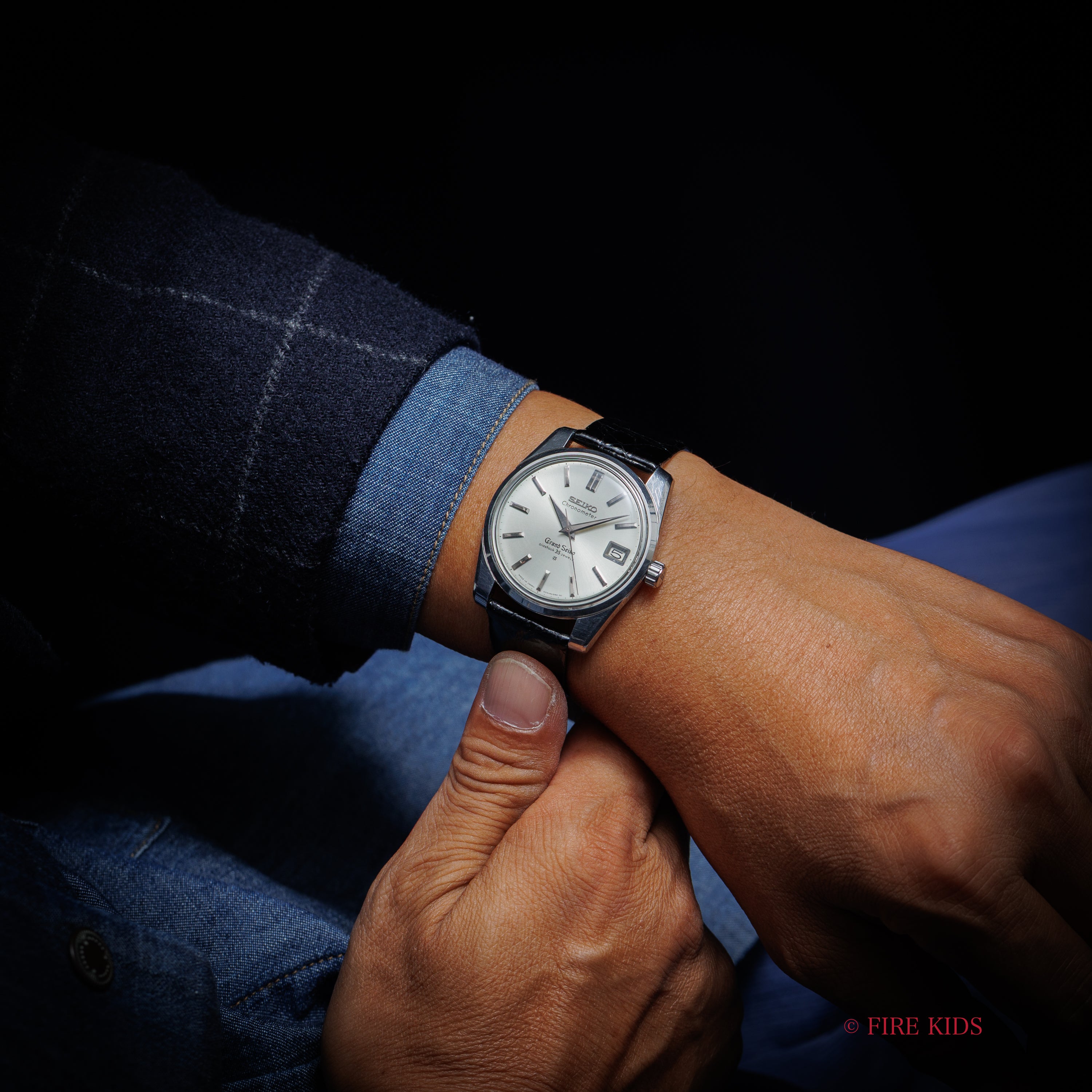 グランドセイコー セルフデーター 1963年製 Ref.43999 GS2nd最初期型 獅子メダル SDダイヤル 純正尾錠付き