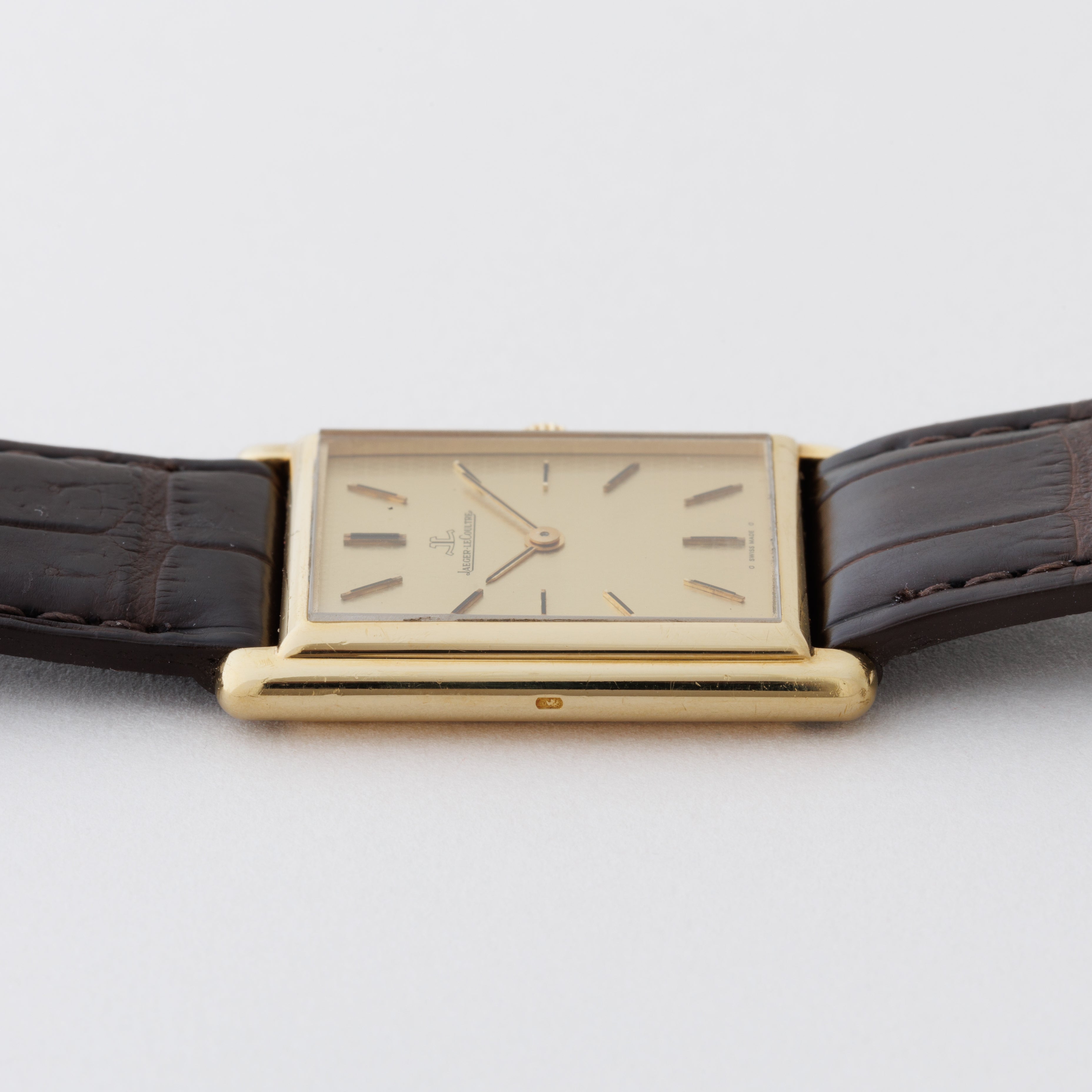 ジャガー・ルクルト 18金無垢タンクウォッチ 1970年代製 手巻き Cal.846 Ref.6129.21