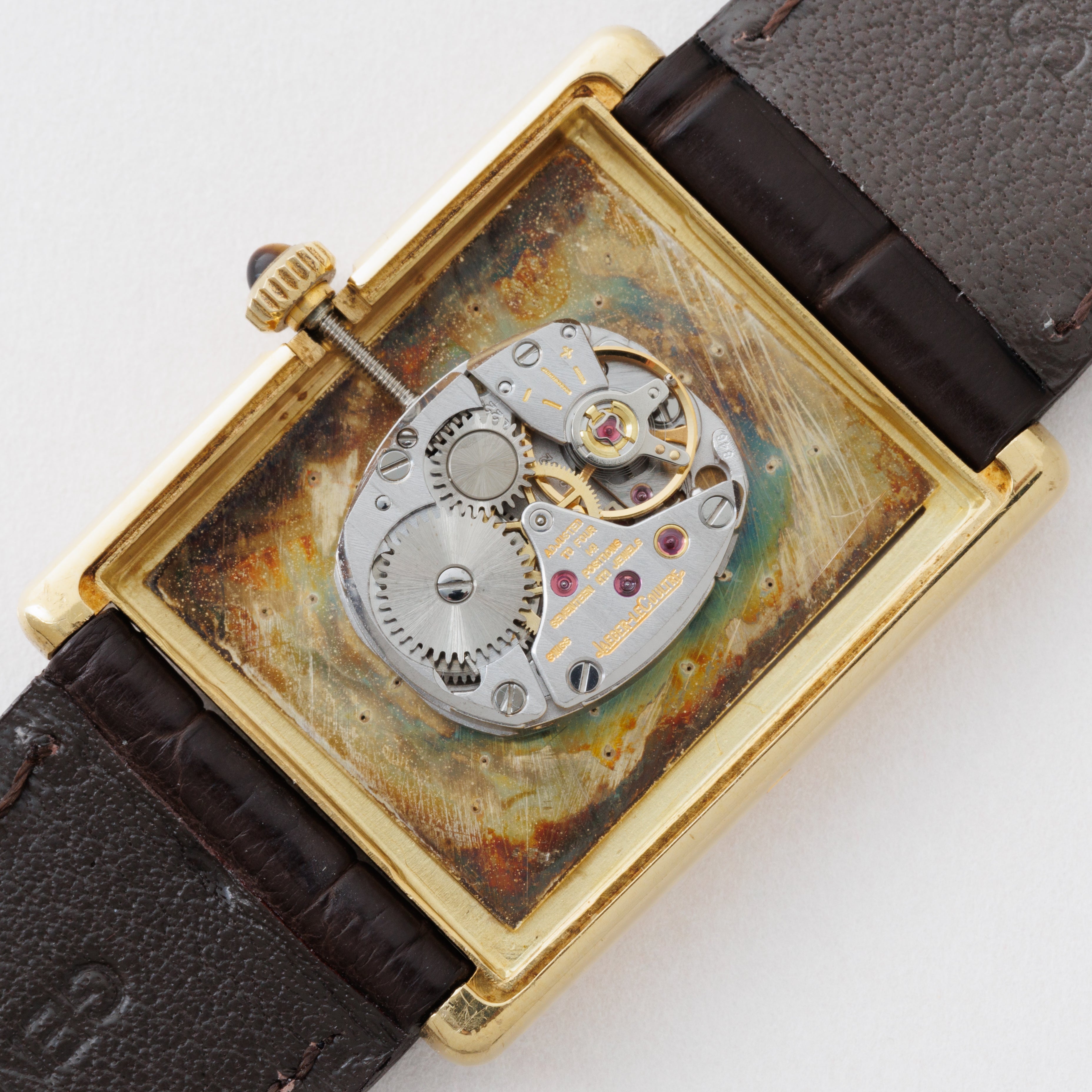 ジャガー・ルクルト 18金無垢タンクウォッチ 1970年代製 手巻き Cal.846 Ref.6129.21