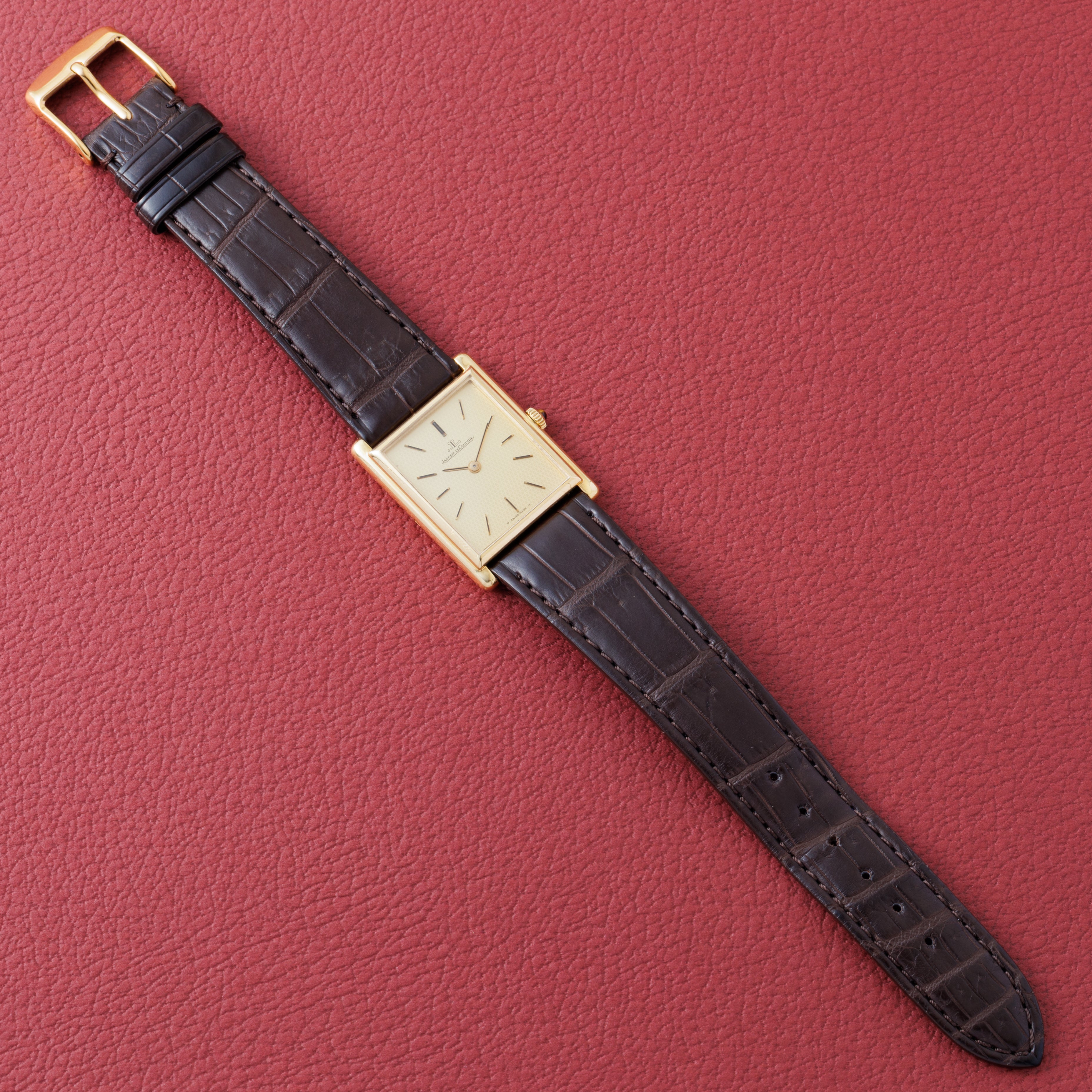 ジャガー・ルクルト 18金無垢タンクウォッチ 1970年代製 手巻き Cal.846 Ref.6129.21