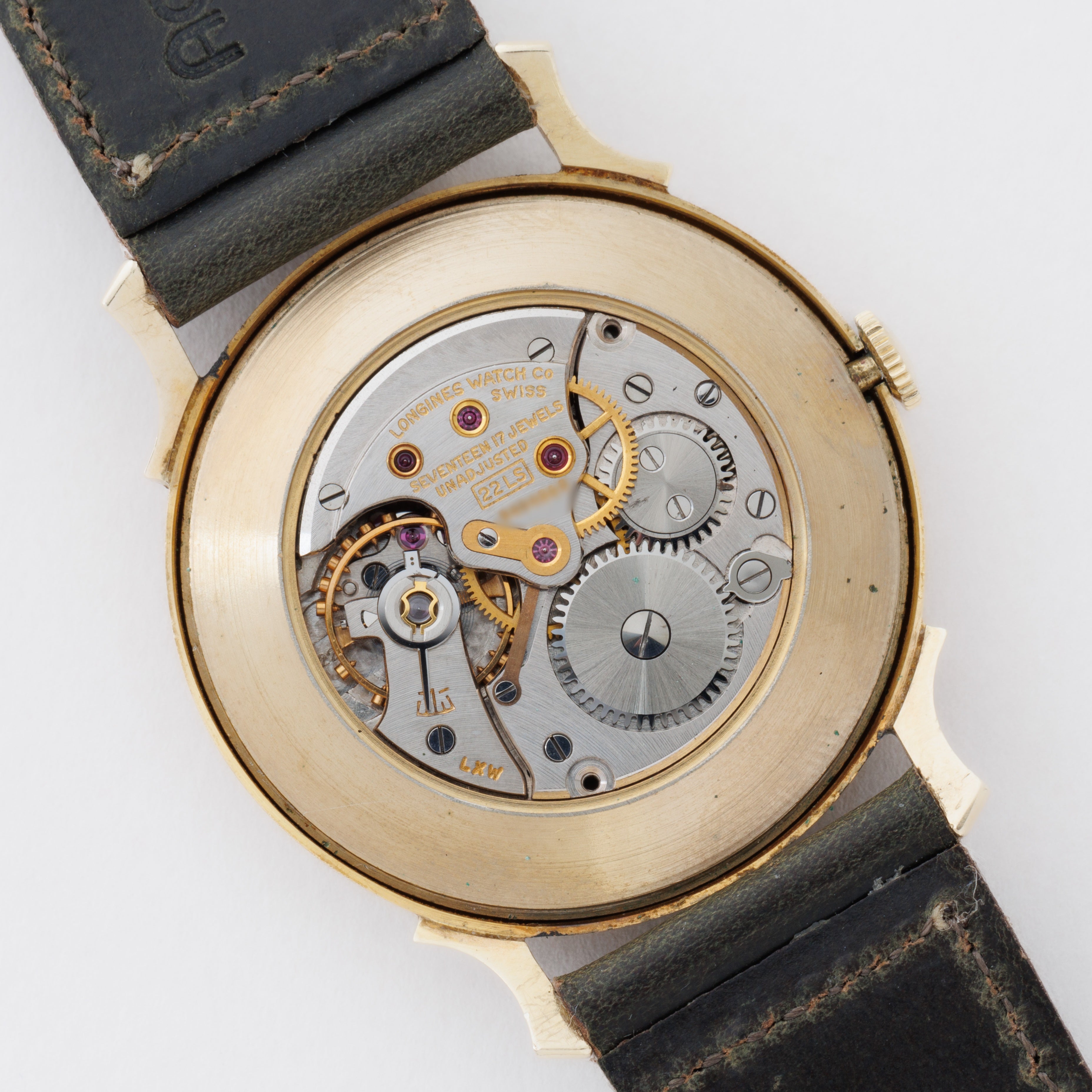 ロンジン 14金無垢 USケース 1950年代製 センターセコンド Cal.22LS 手巻き