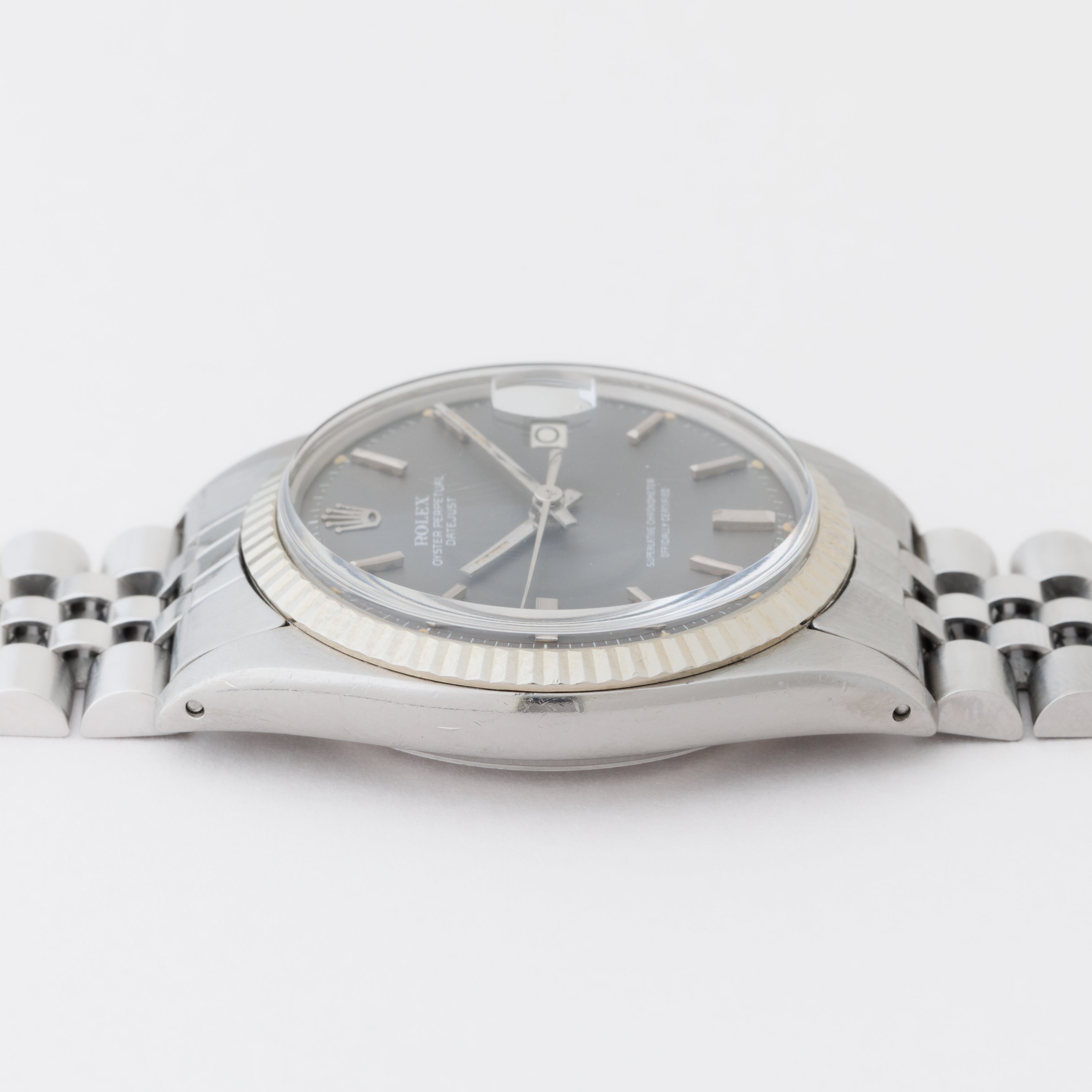 ロレックス デイトジャスト 1973年製 Ref.1601 WGベゼル グレーダイヤル