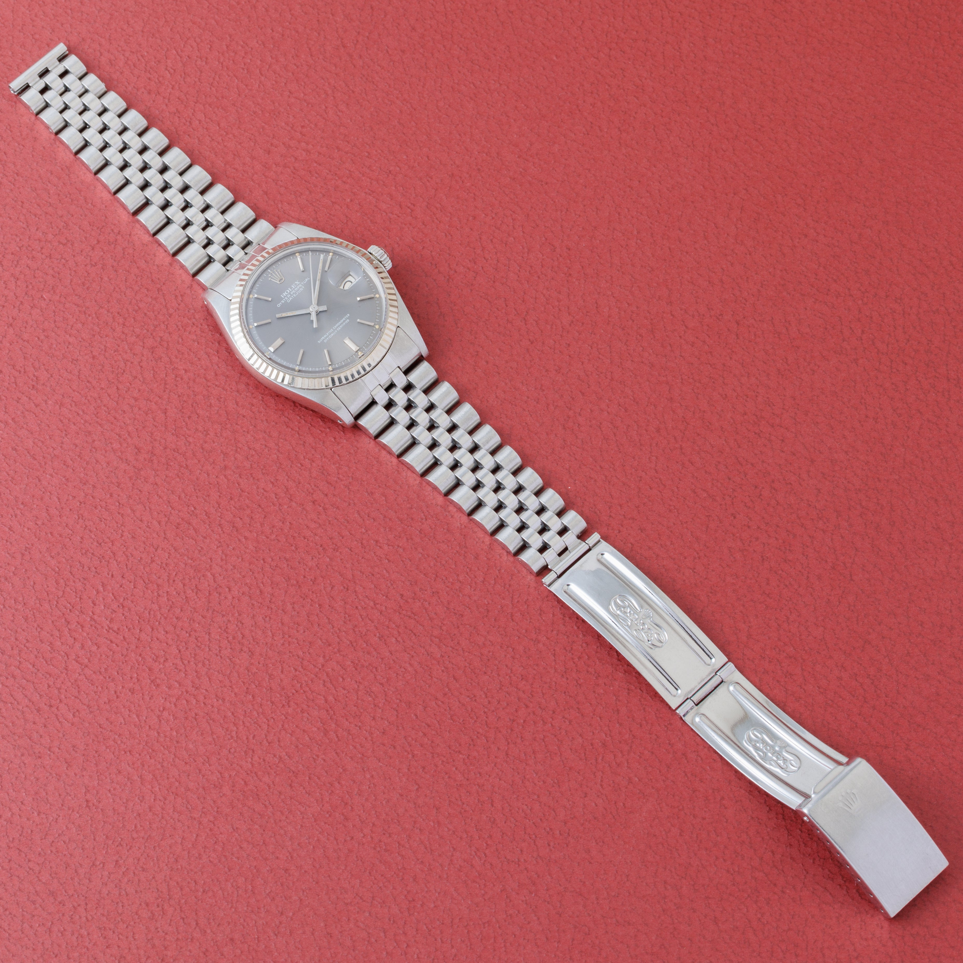 ロレックス デイトジャスト 1973年製 Ref.1601 WGベゼル グレーダイヤル