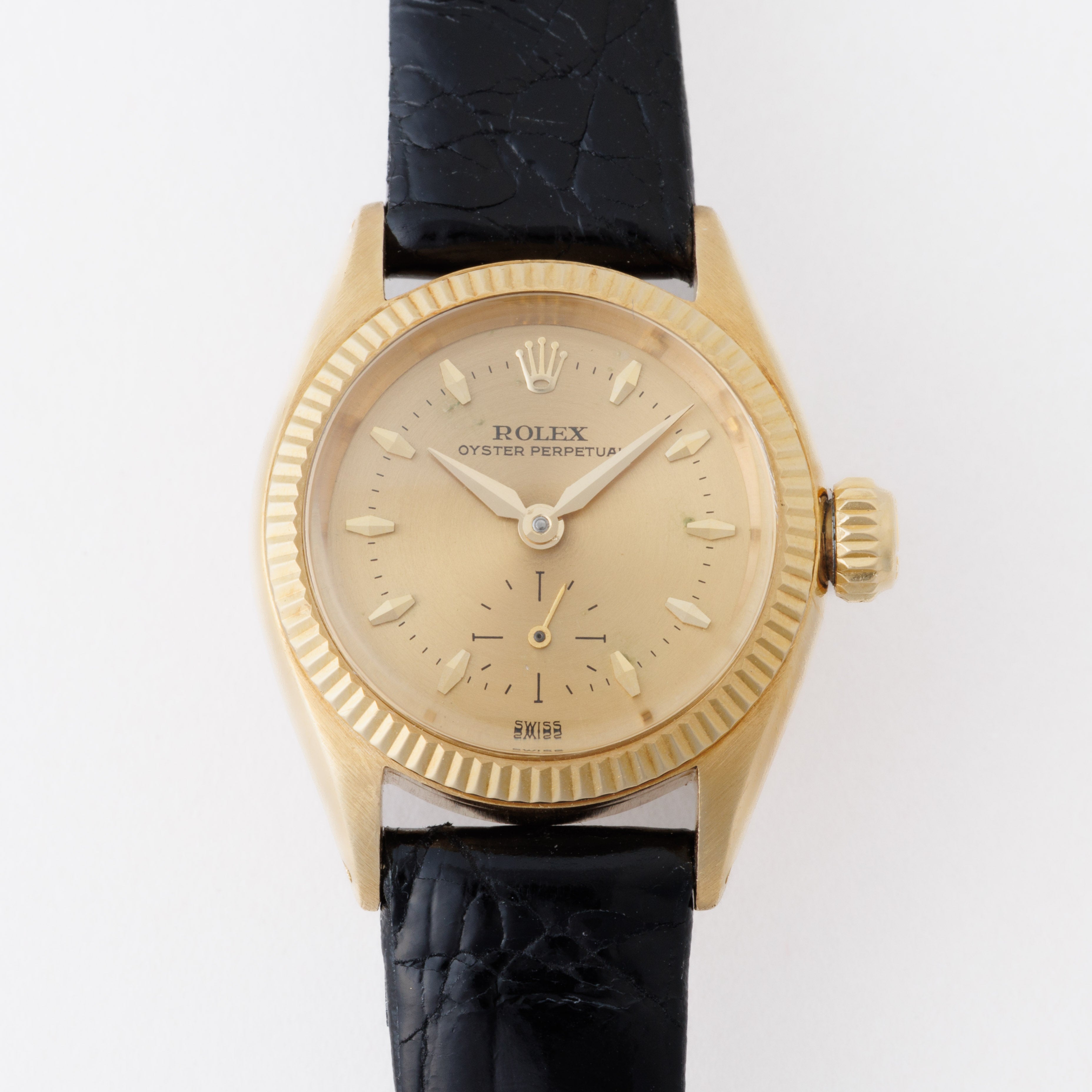 ロレックス レディース 18金無垢イエローゴールド オイスターパーペチュアル 1950年代製 Ref.6509