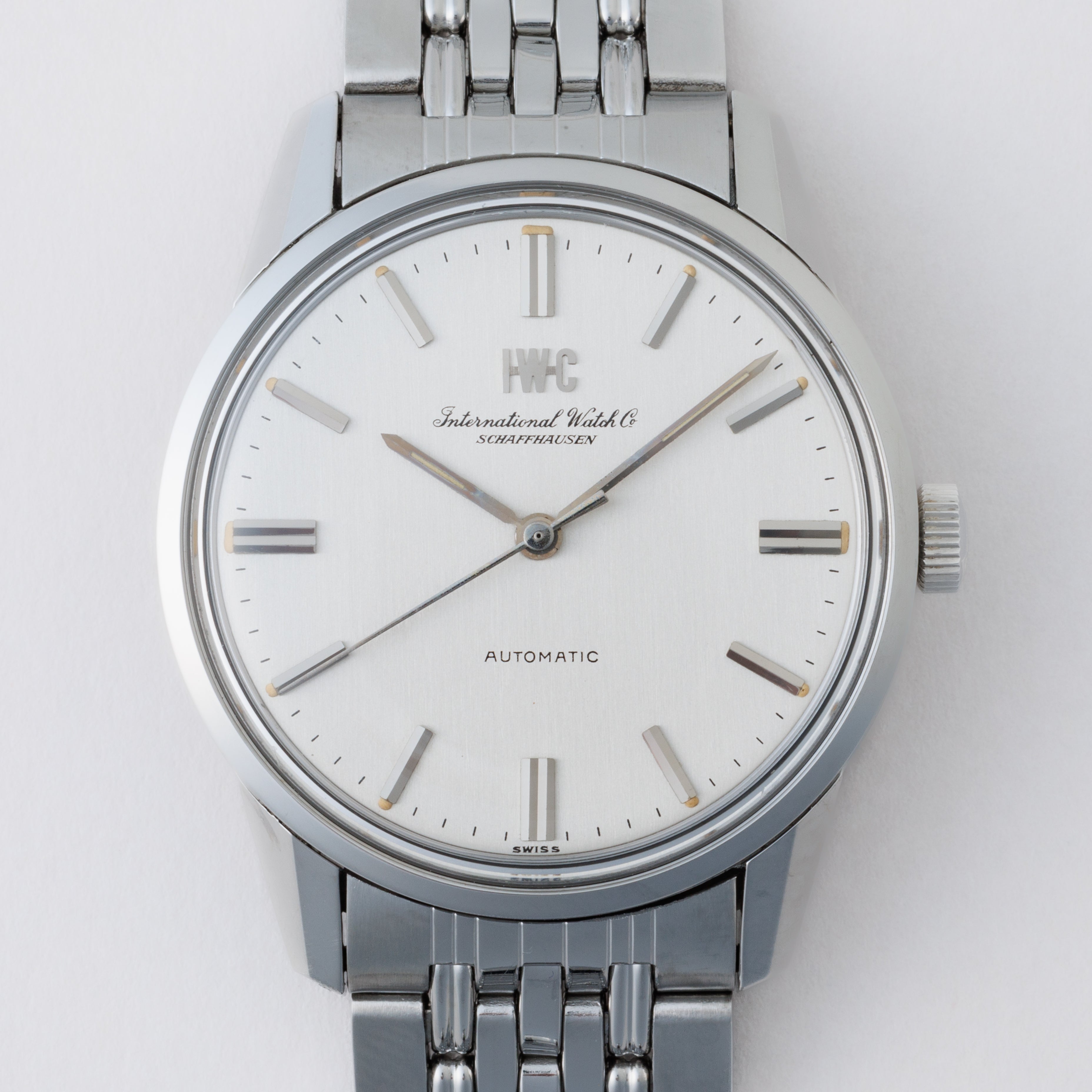 IWC ラウンドケース 1975年製 Ref.R810AD オートマチック ノンデイト 純正ゲイフレアーブレス