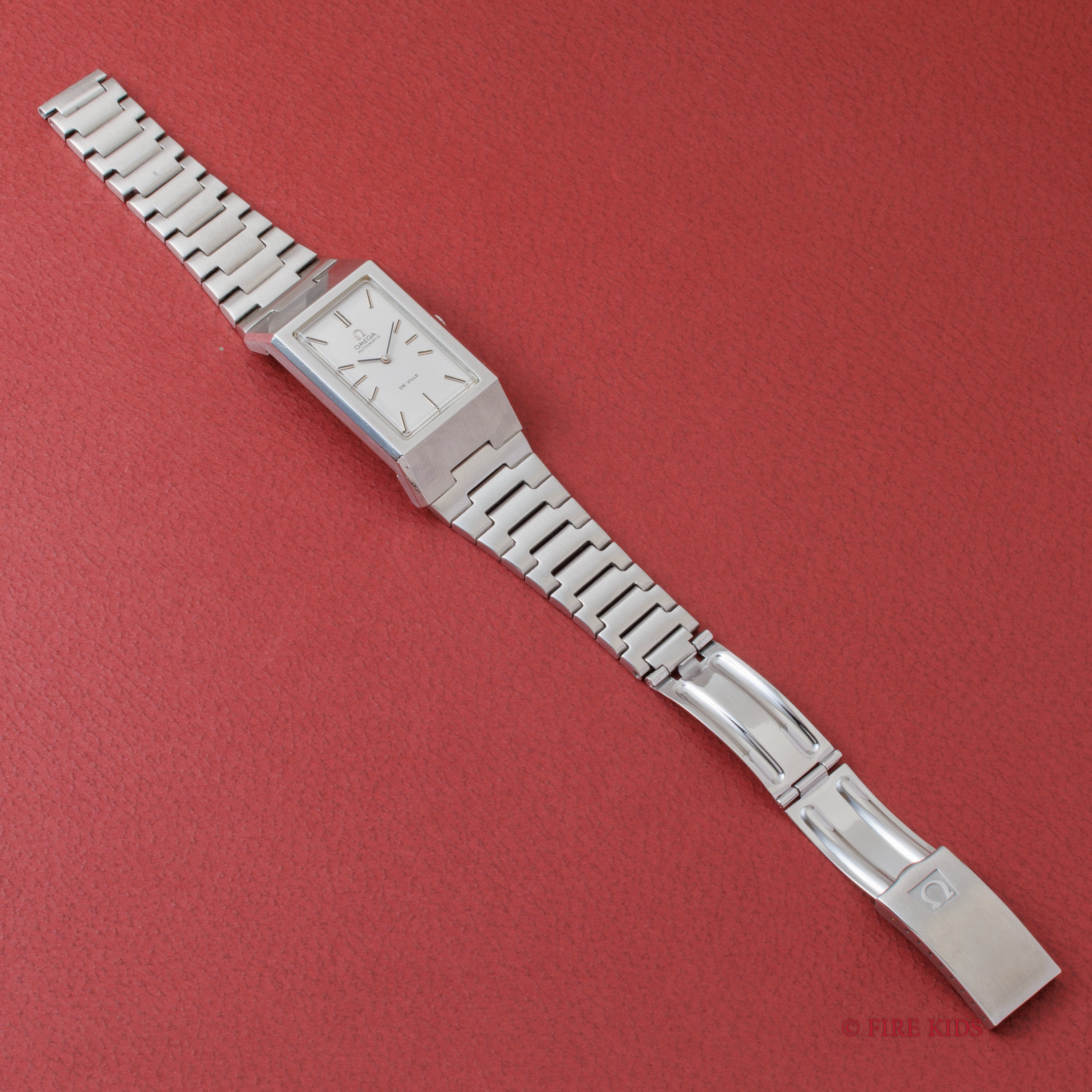 オメガ デ・ヴィル 1972年製 レクタンギュラーケース Ref.155.007 自動巻 純正ブレス付き