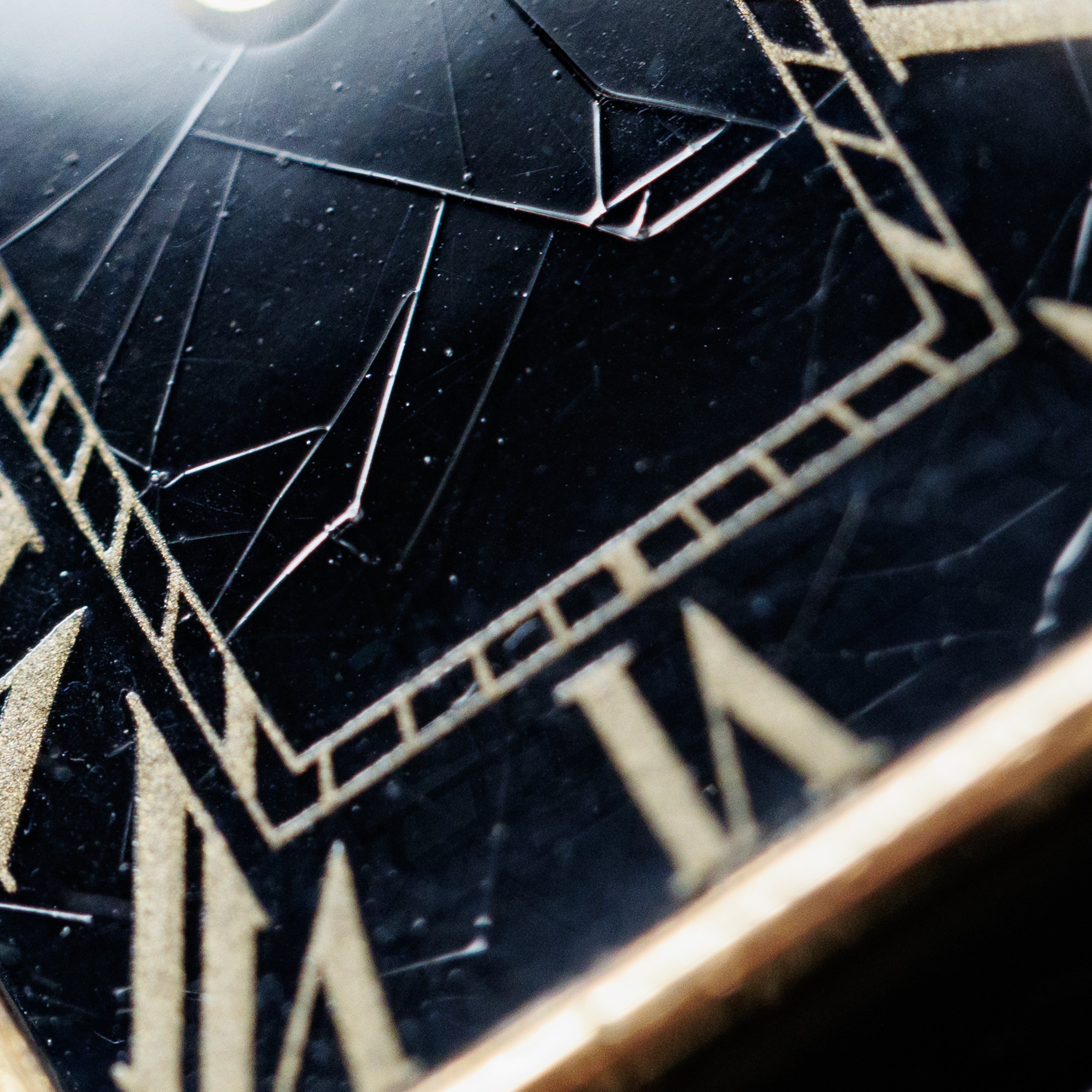 カルティエ ステップドタンク NYCモデル 1970年代製 Ref.15716 ブラックローマン 純正尾錠付き