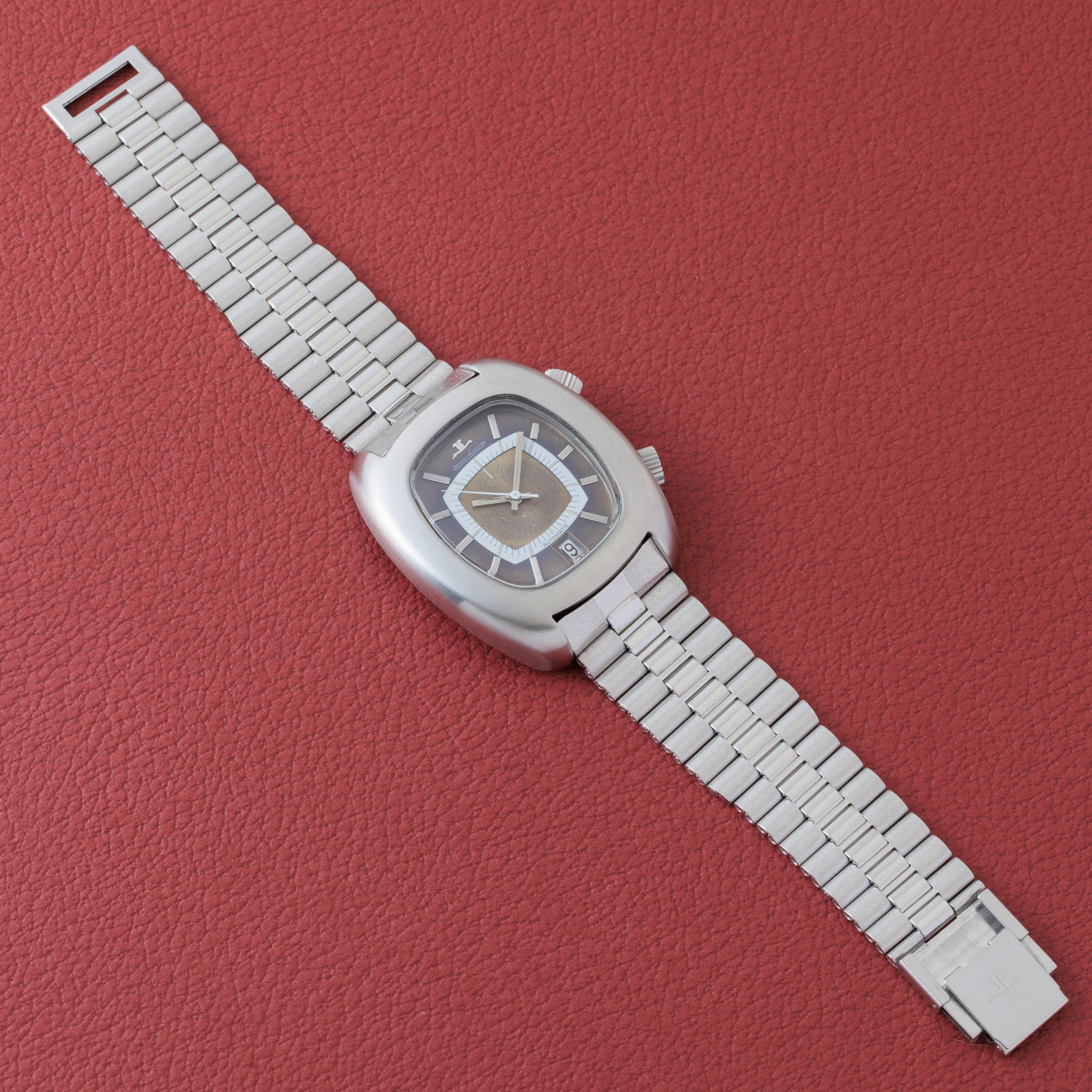 ジャガー・ルクルトメモボックス 1970年代製 自動巻 メーカー修理明細付き 純正ブレス