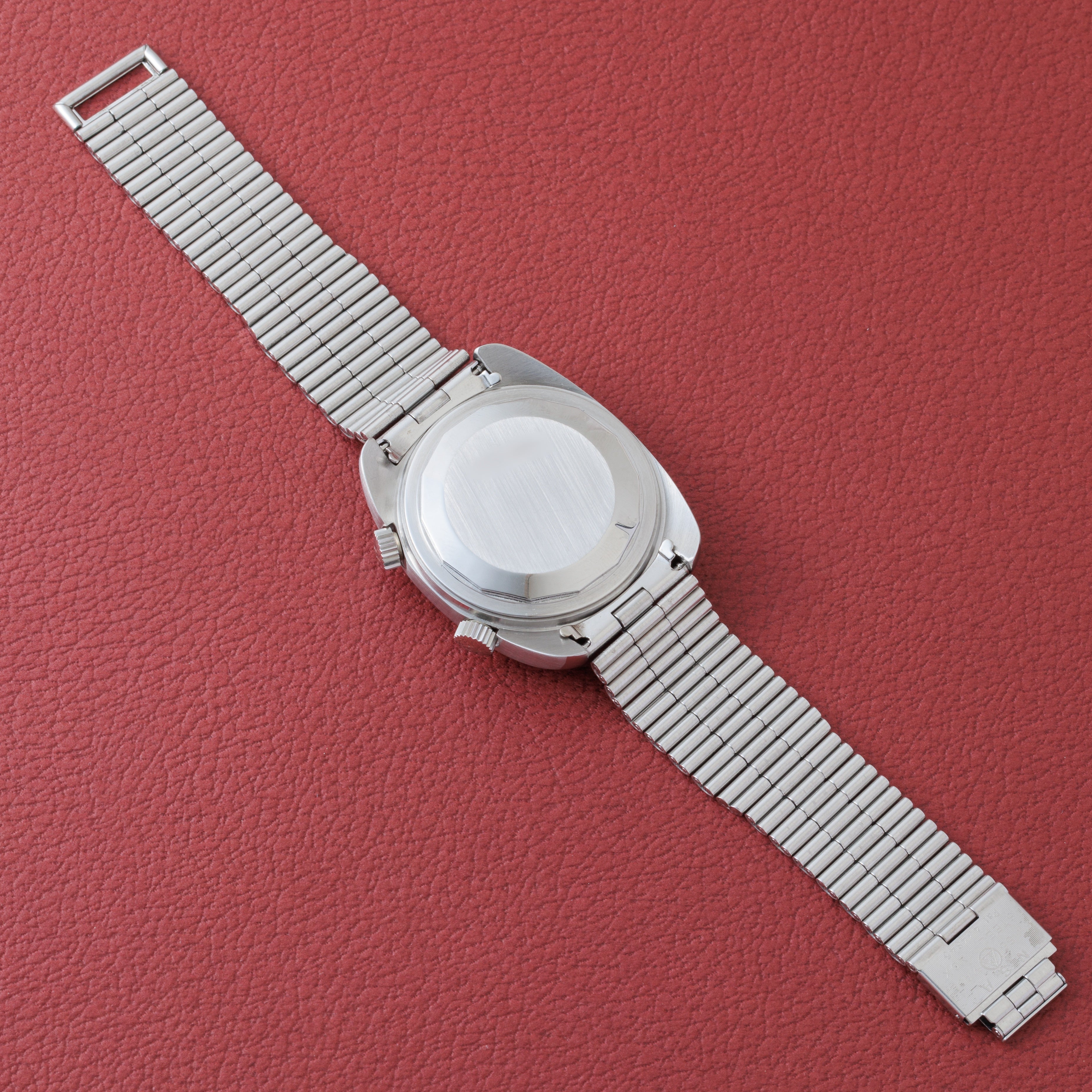 ジャガー・ルクルトメモボックス 1970年代製 自動巻 メーカー修理明細付き 純正ブレス