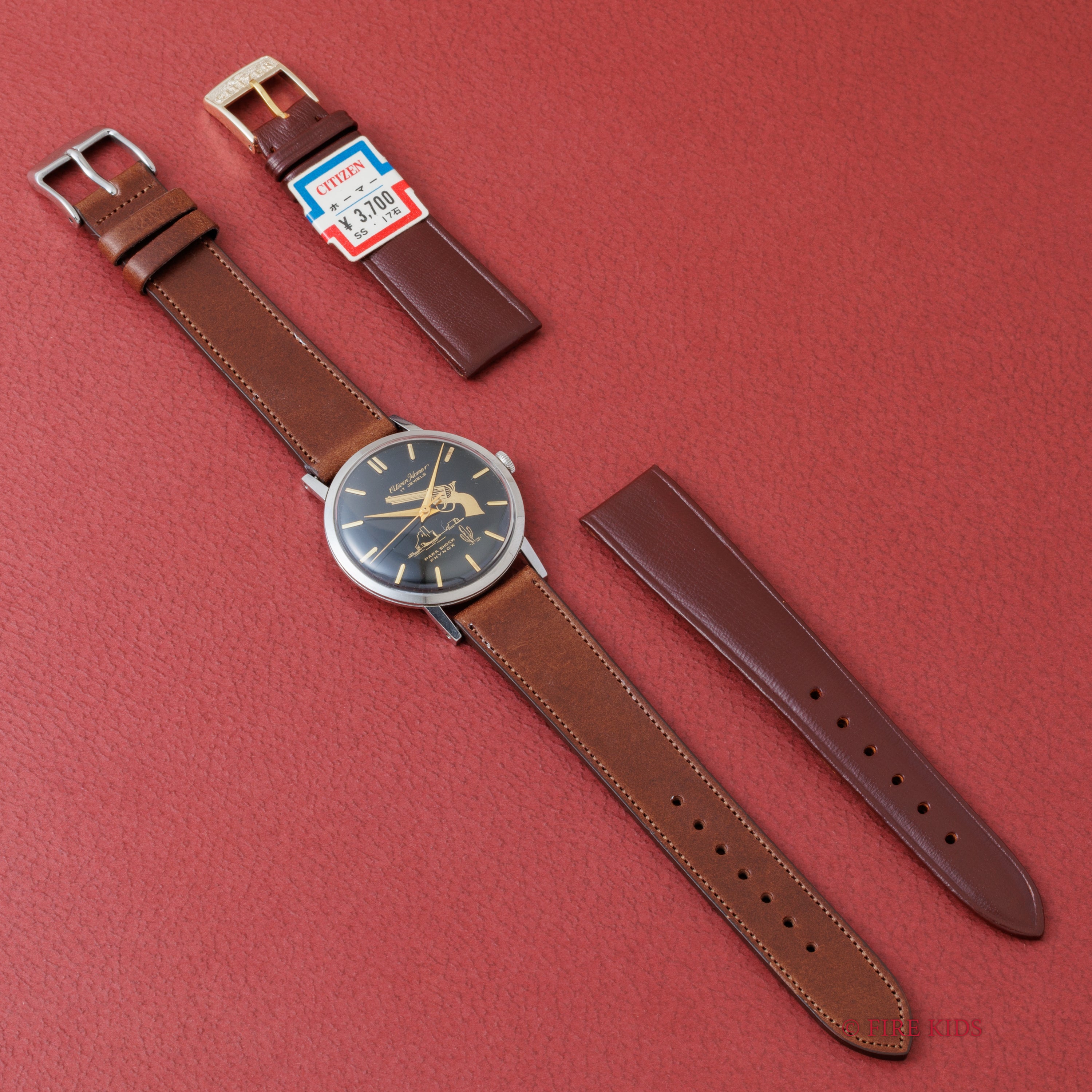 シチズン 1962年製 ホーマー ブラックダイヤル ピストル サボテン 手巻き 美品