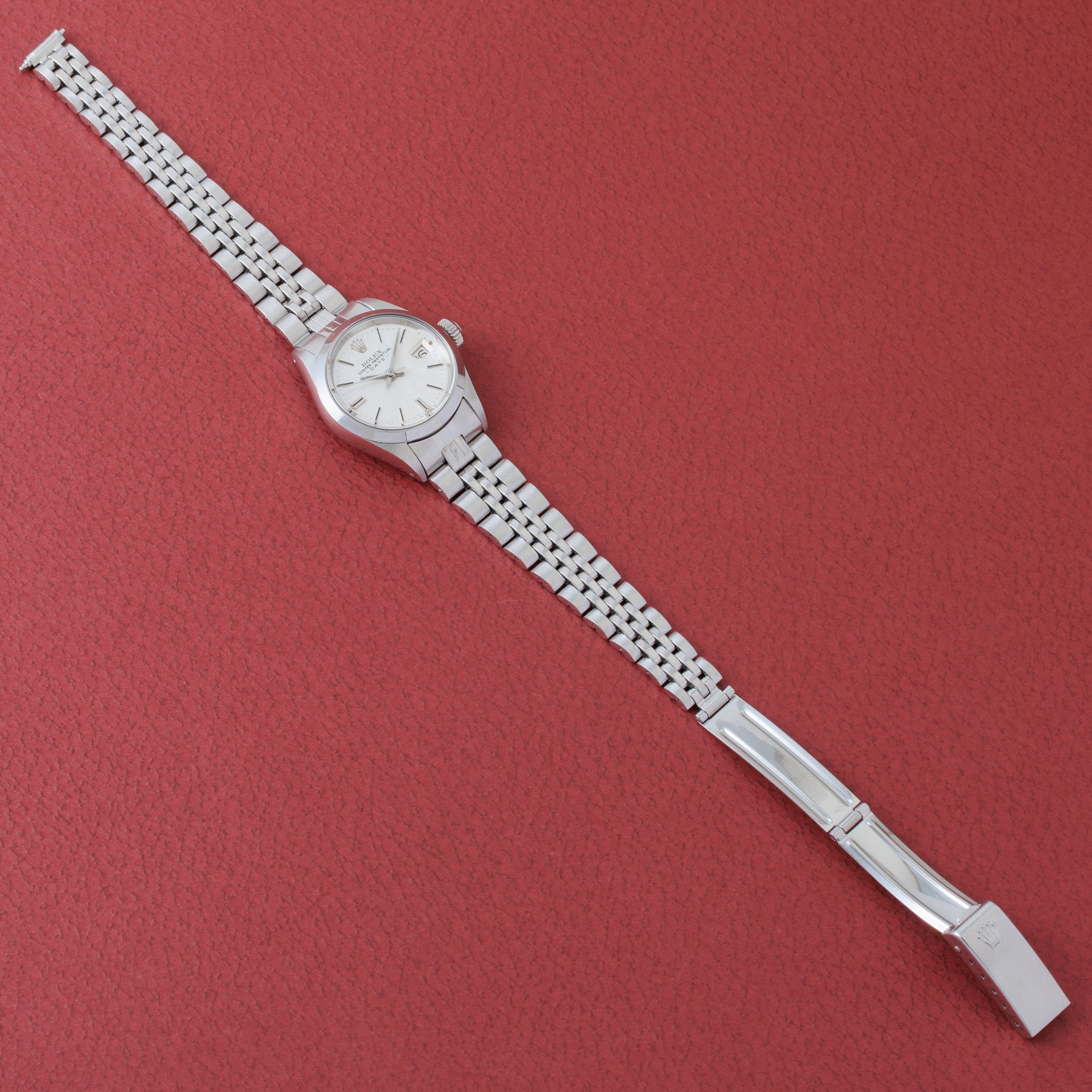 ロレックス レディース 1971年製 Ref.6916 オイスターパーペチュアルデイト シルバーダイヤル 自動巻