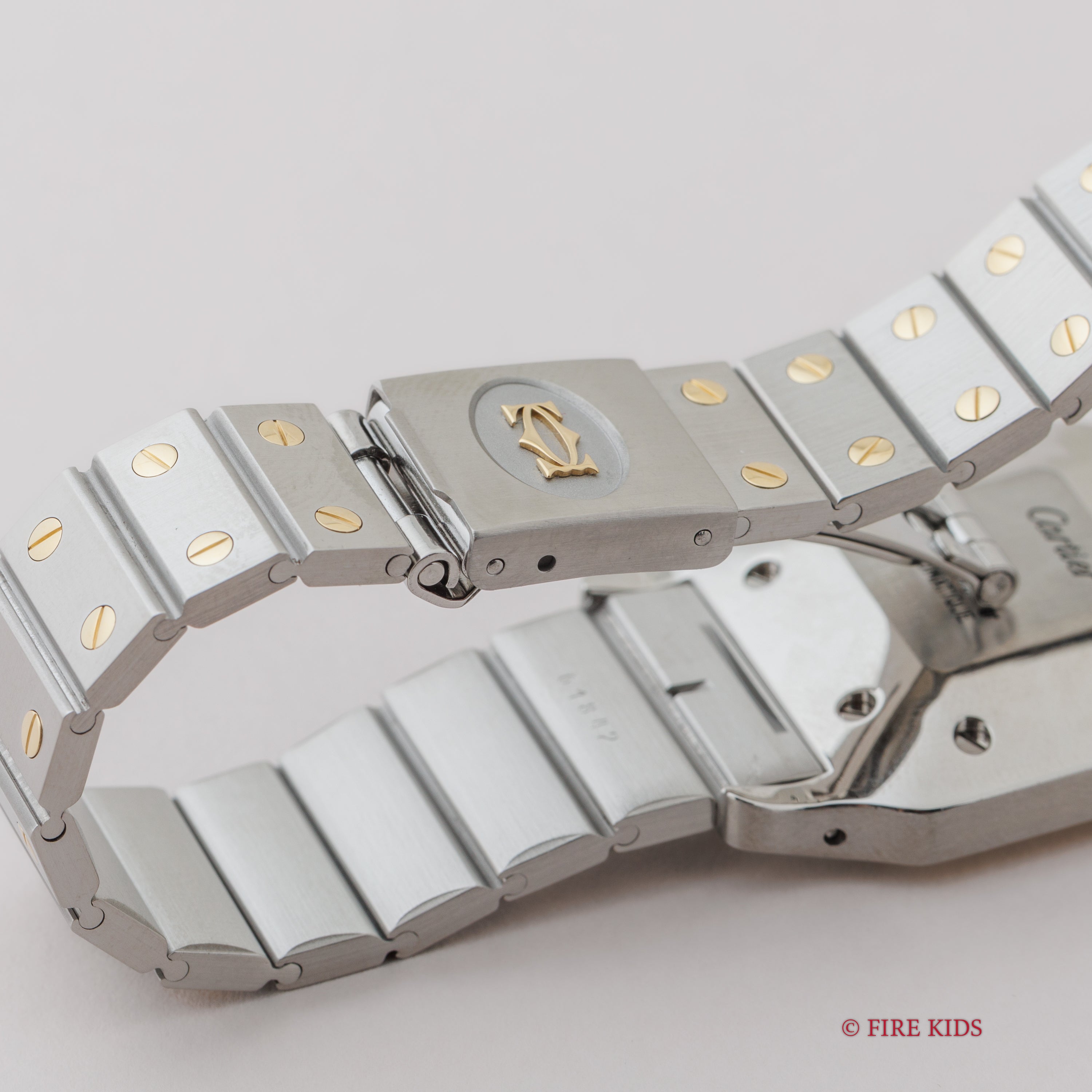 カルティエ サントス LMサイズ コンビ 自動巻き 1980年代製 ホワイトローマン