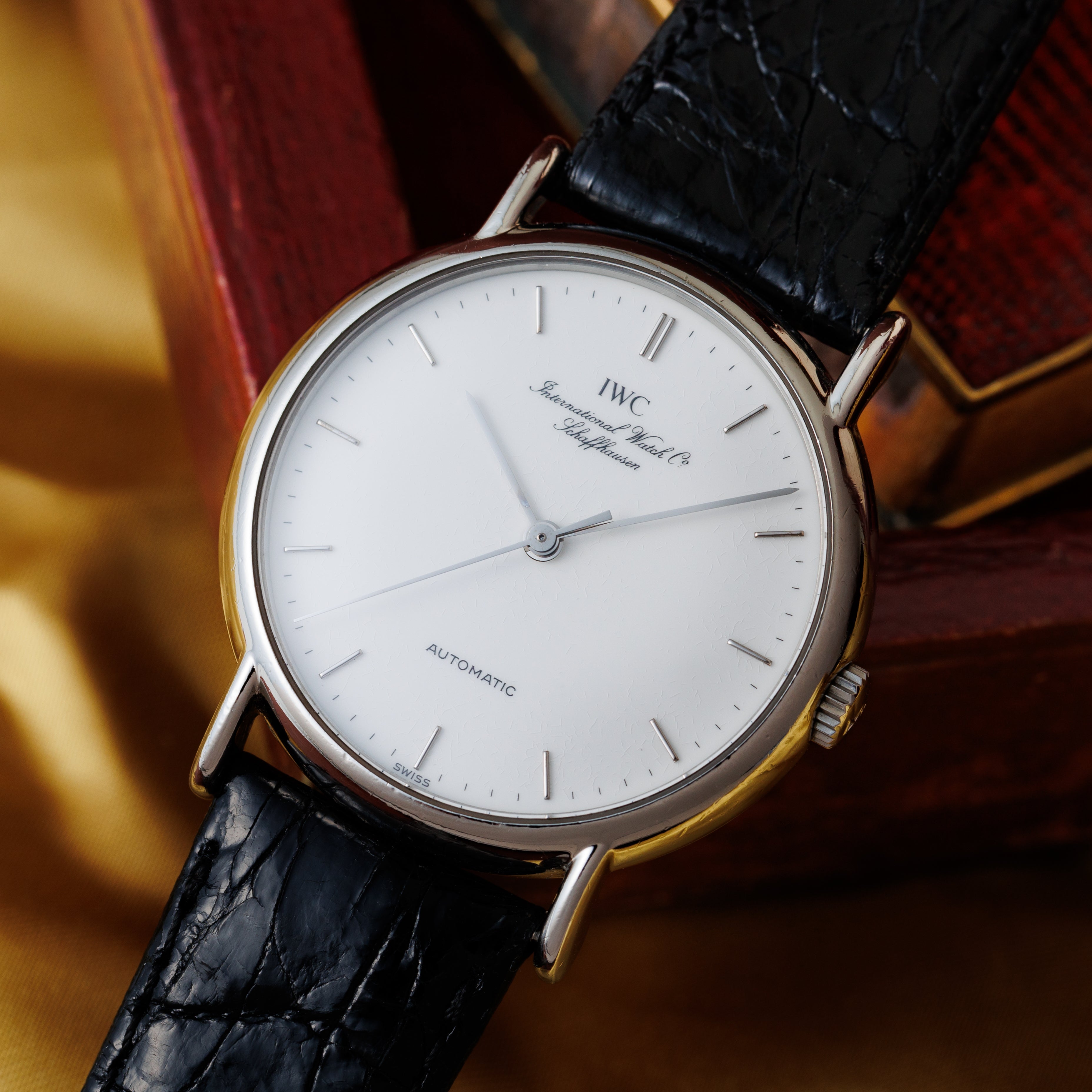 IWC ポートフィノ ノンデイト 1991年製 自動巻 ホワイトエナメルダイヤル