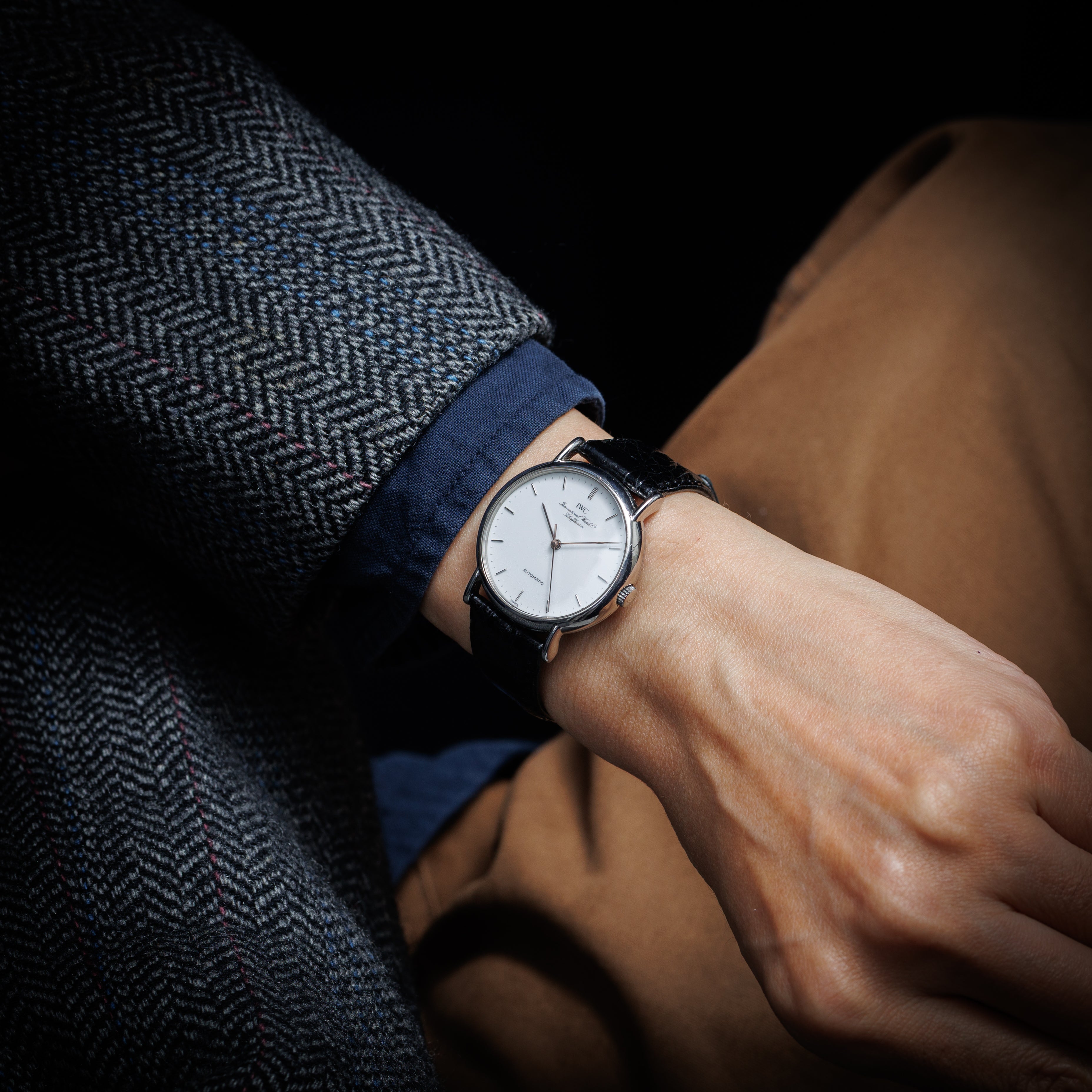 IWC ポートフィノ ノンデイト 1991年製 自動巻 ホワイトエナメルダイヤル