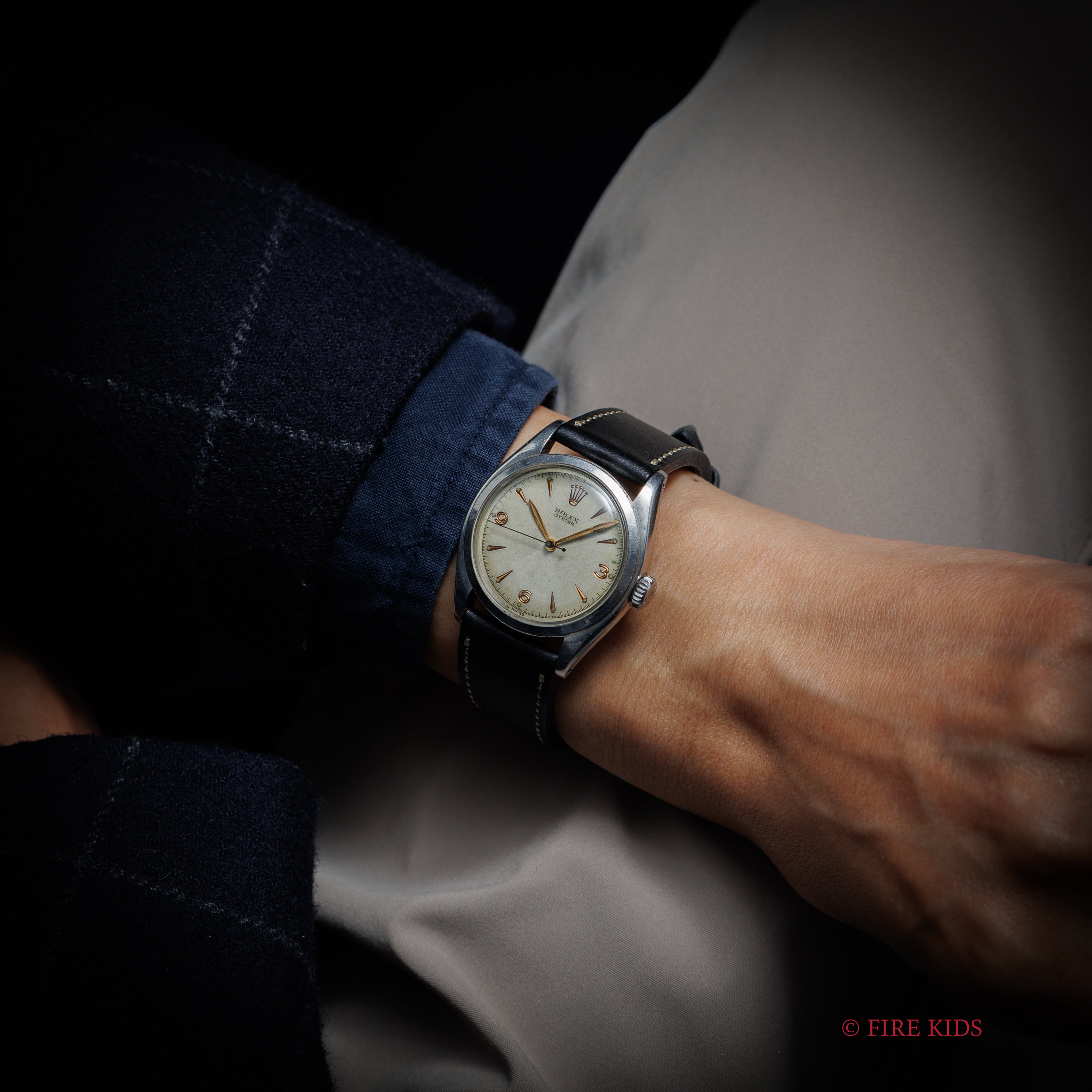 ロレックス オイスター Ref.6022 彫り込みインデックス 1953年製 スーパーオイスター Cal.710