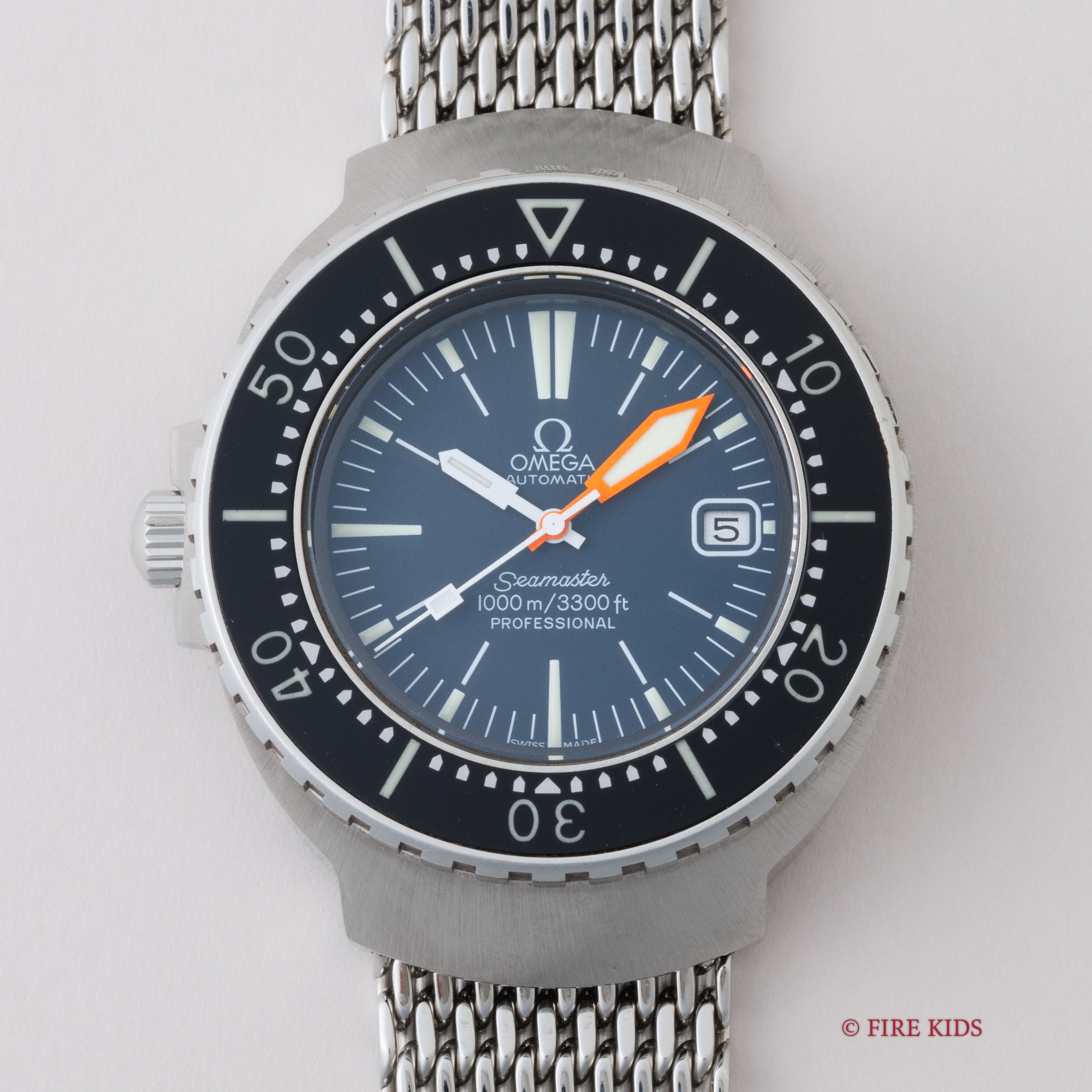 オメガ シーマスター プロプロフ 1000m 1971年製 Ref.166.093 レフティ 純正メッシュブレス