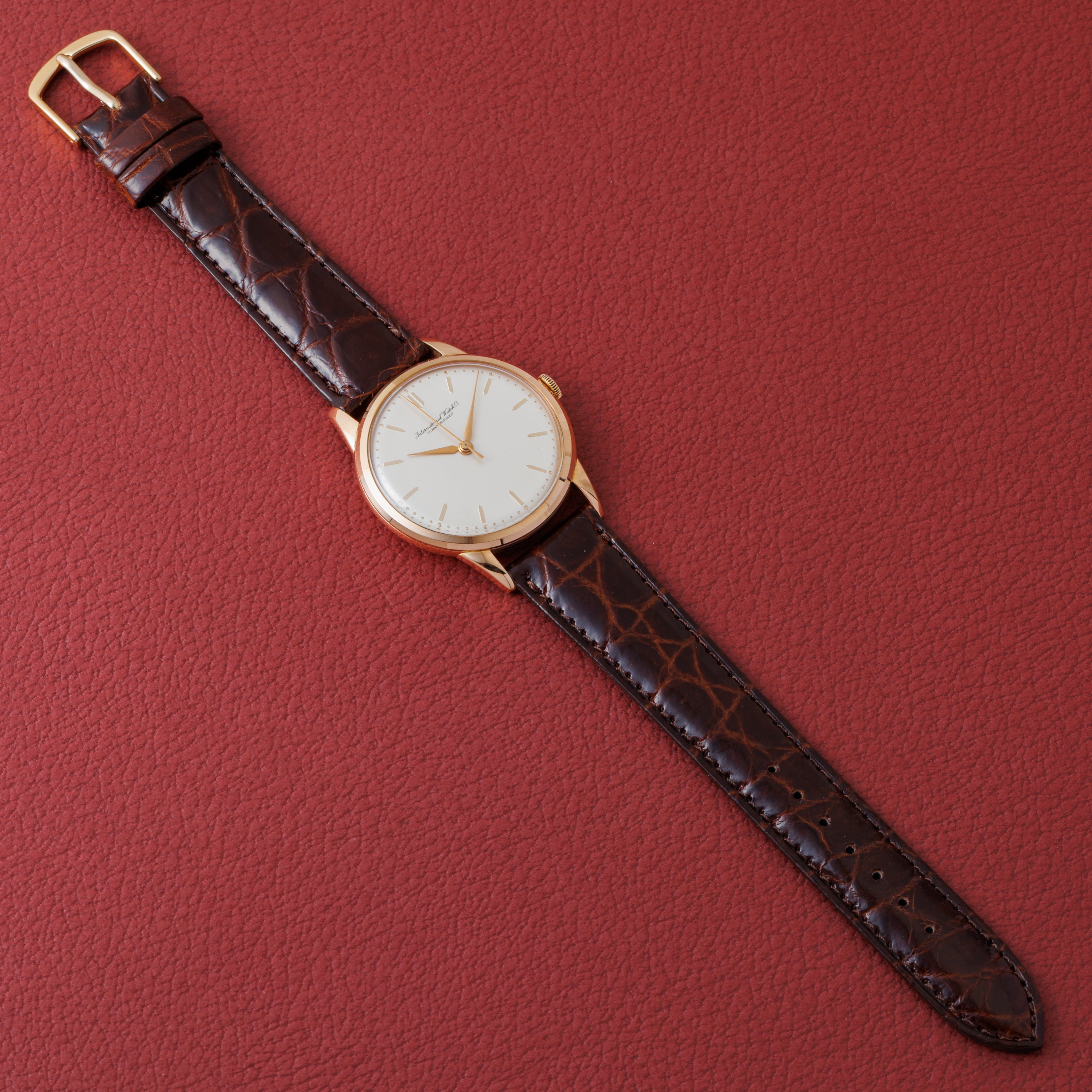 IWC 18金無垢ピンクゴールドラウンドケース 1963年製 手巻き Cal.89 Ref.604