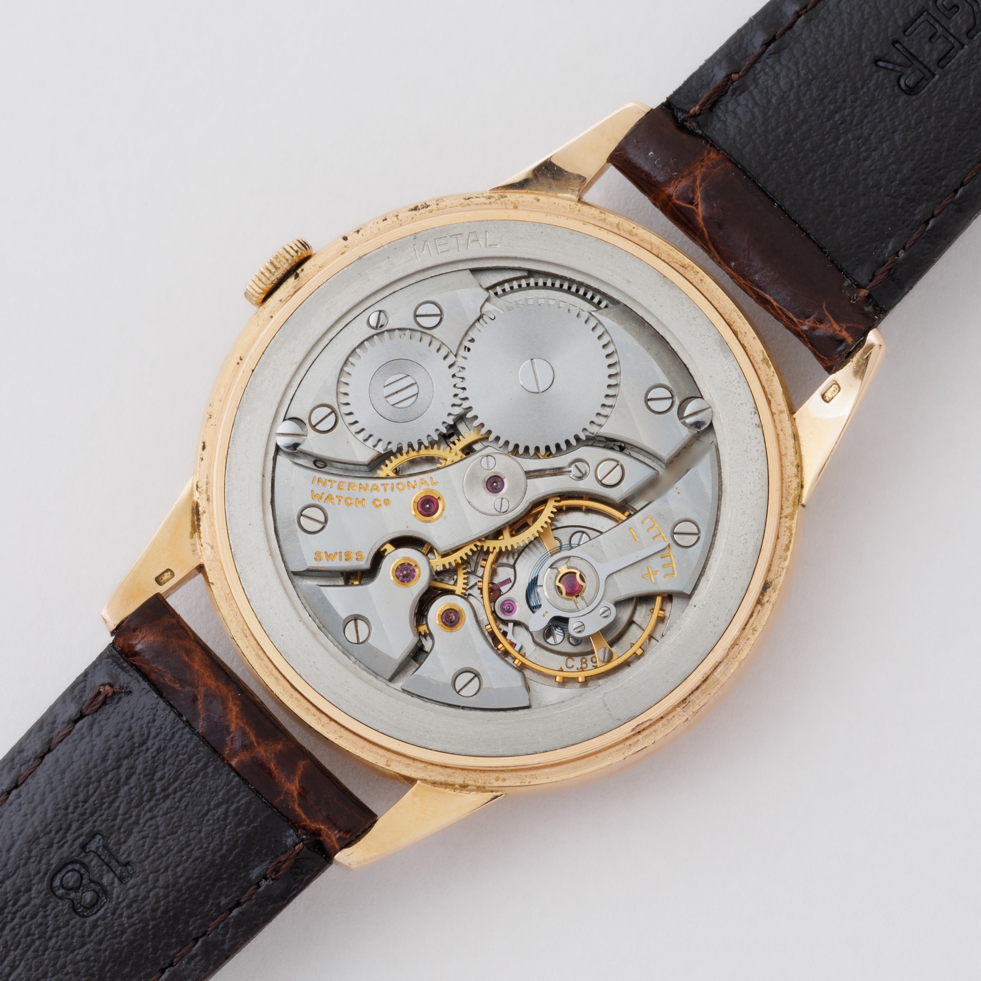 IWC 18金無垢ピンクゴールドラウンドケース 1963年製 手巻き Cal.89 Ref.604