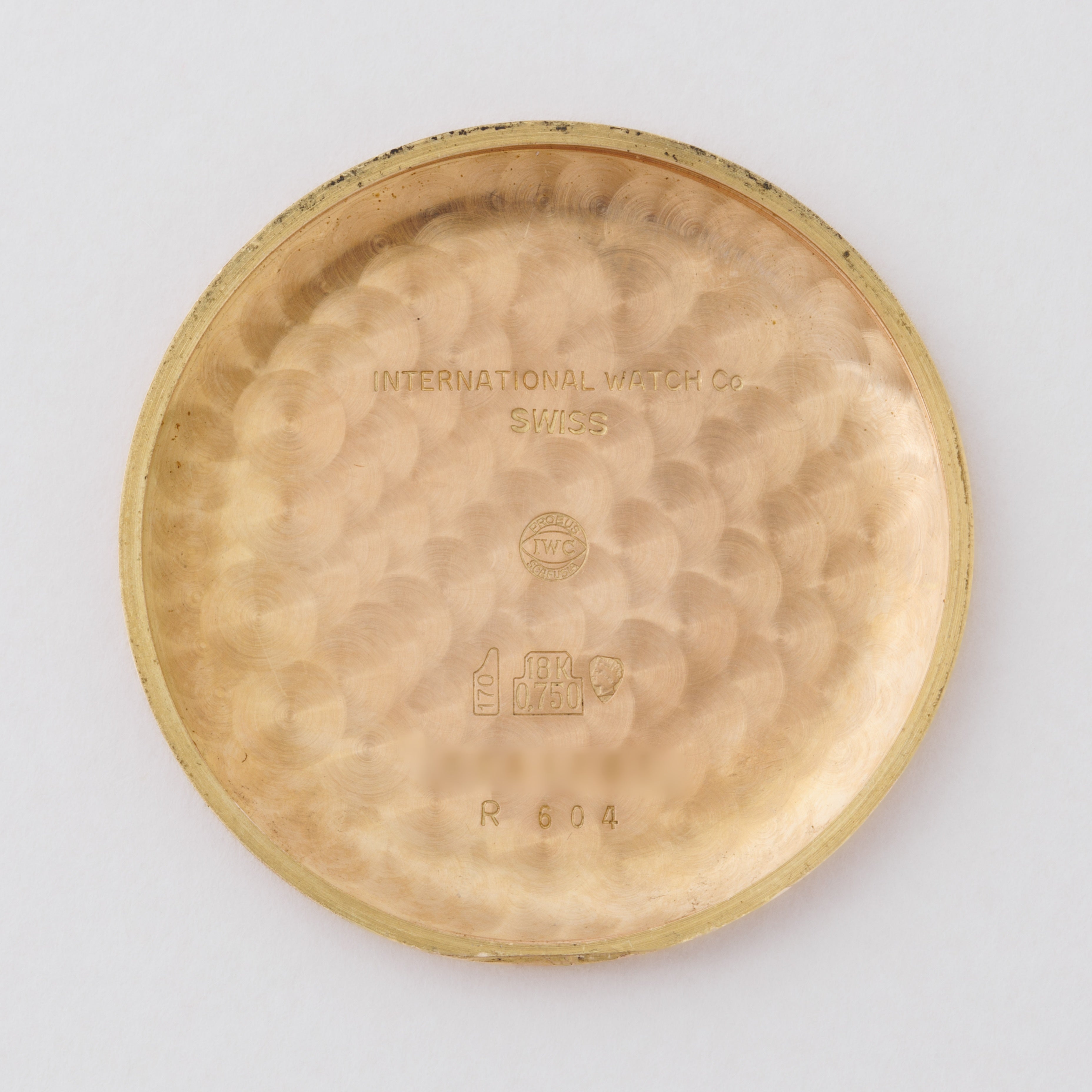 IWC 18金無垢ピンクゴールドラウンドケース 1963年製 手巻き Cal.89 Ref.604