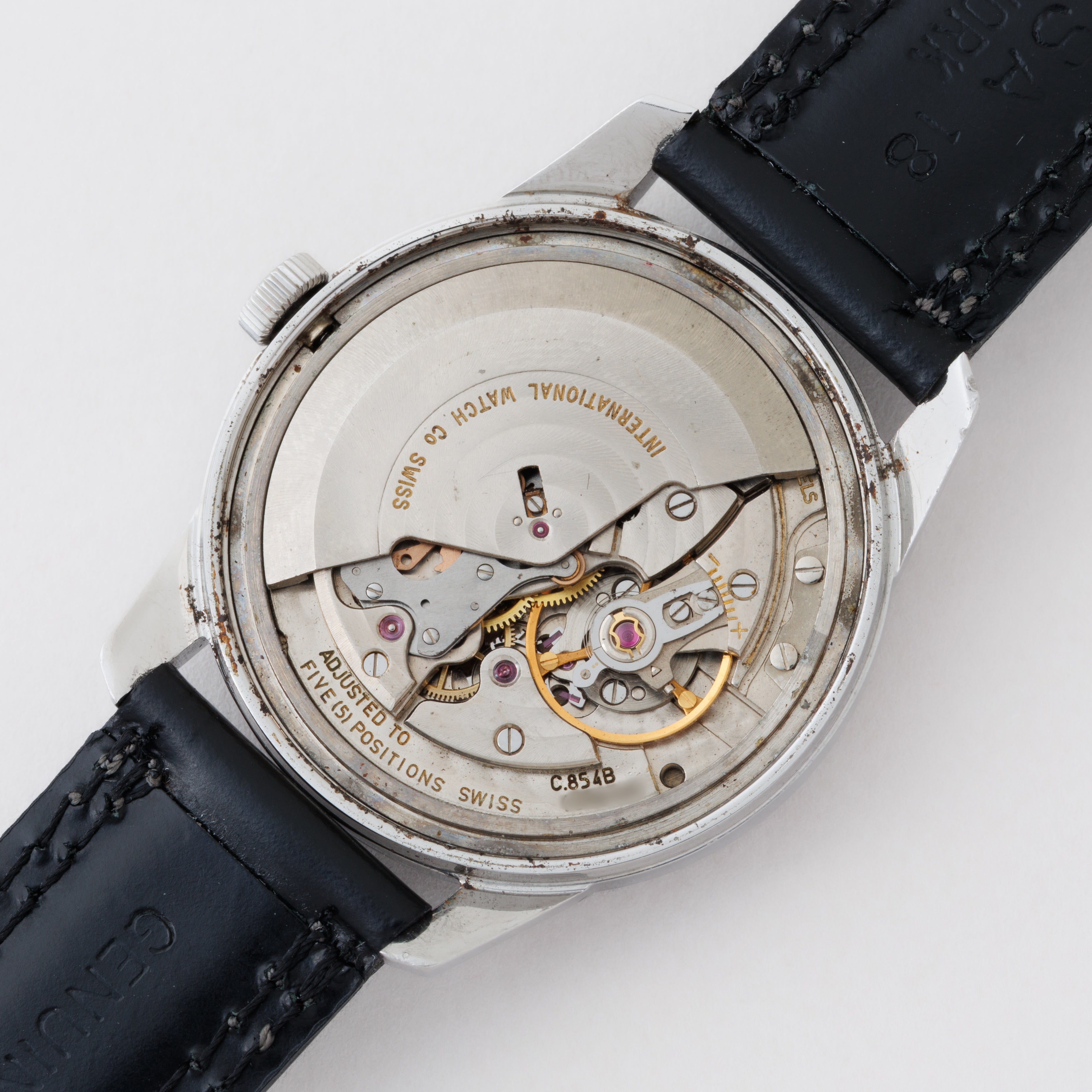 IWC ラウンドケース グレー文字盤 ペラトン式自動巻き 1970年製 Ref.R810AD Cal.854B