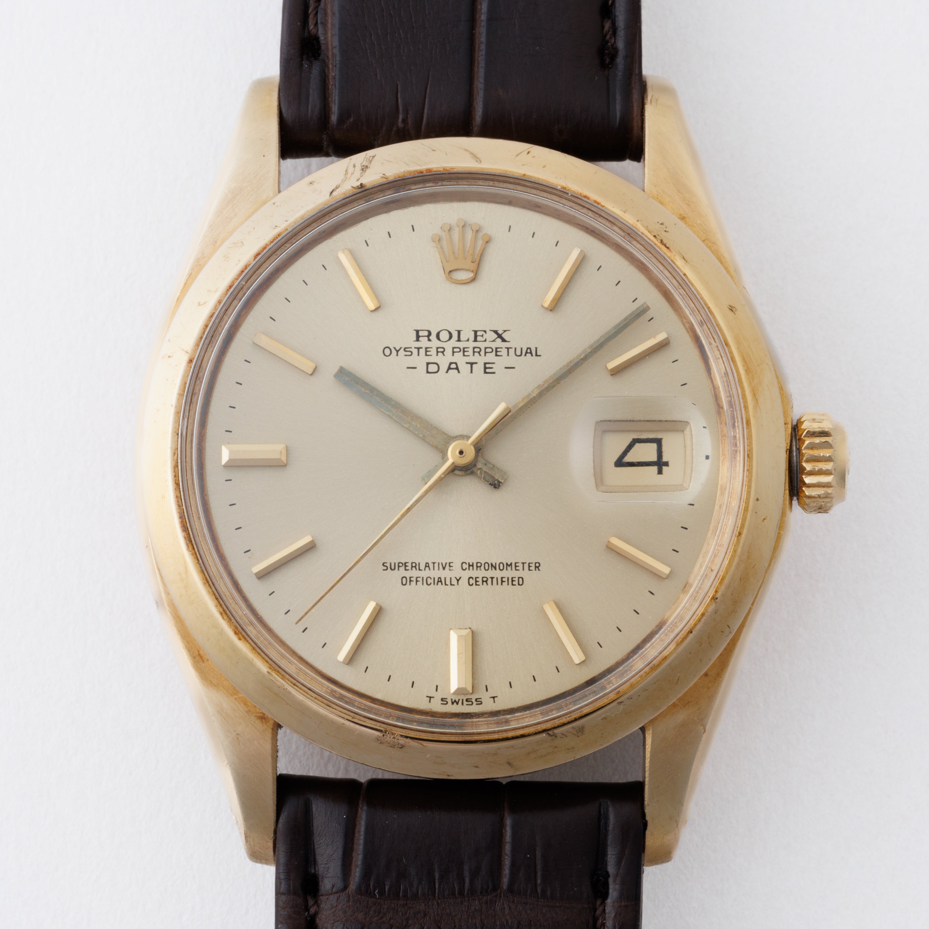 ロレックス 18金無垢オイスターパーペチュアルデイト 1971年製 Ref.1500 自動巻き