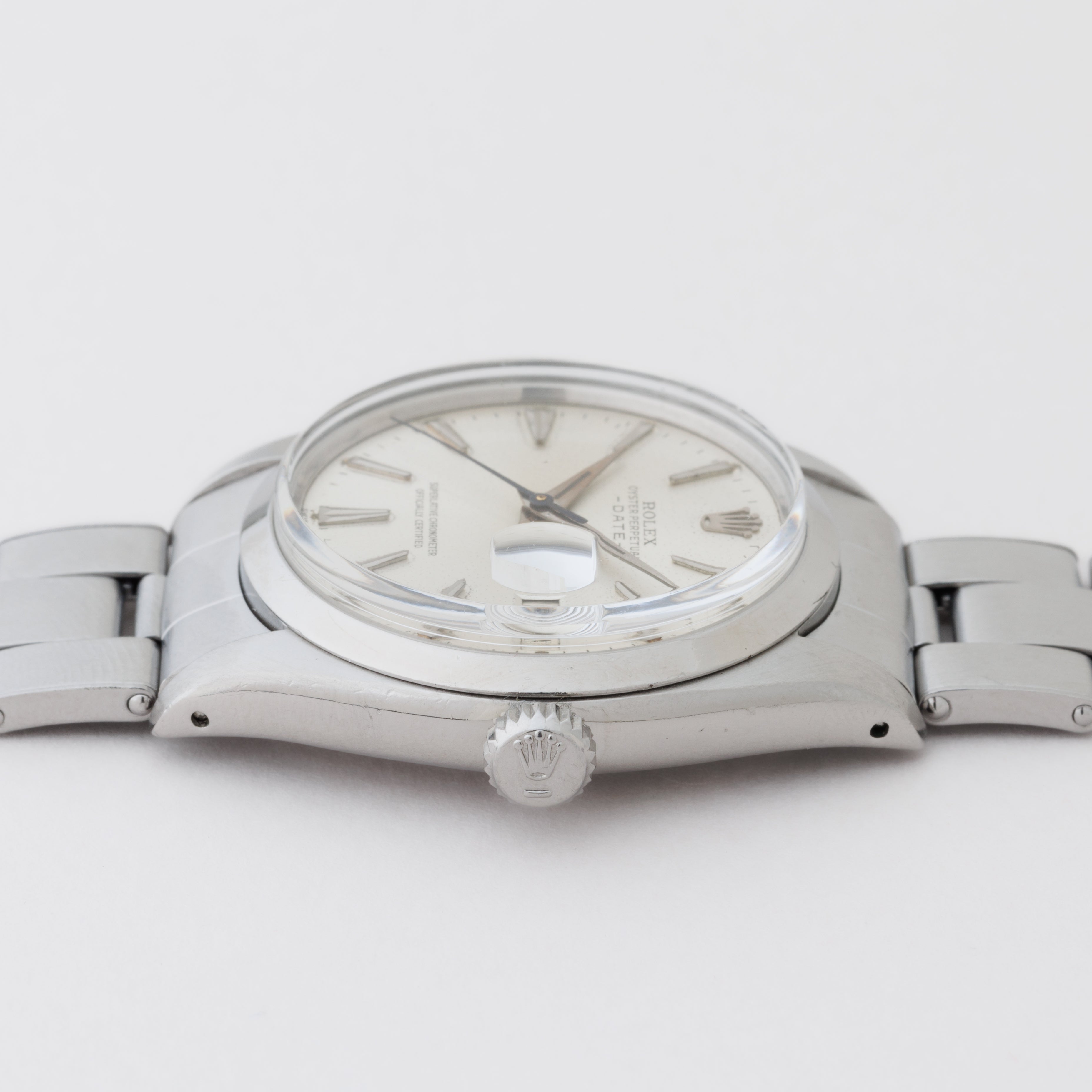 ロレックス 1961年製 オイスターパーペチュアルデイト Ref.1500 ドーフィンハンド 純正リベットブレス