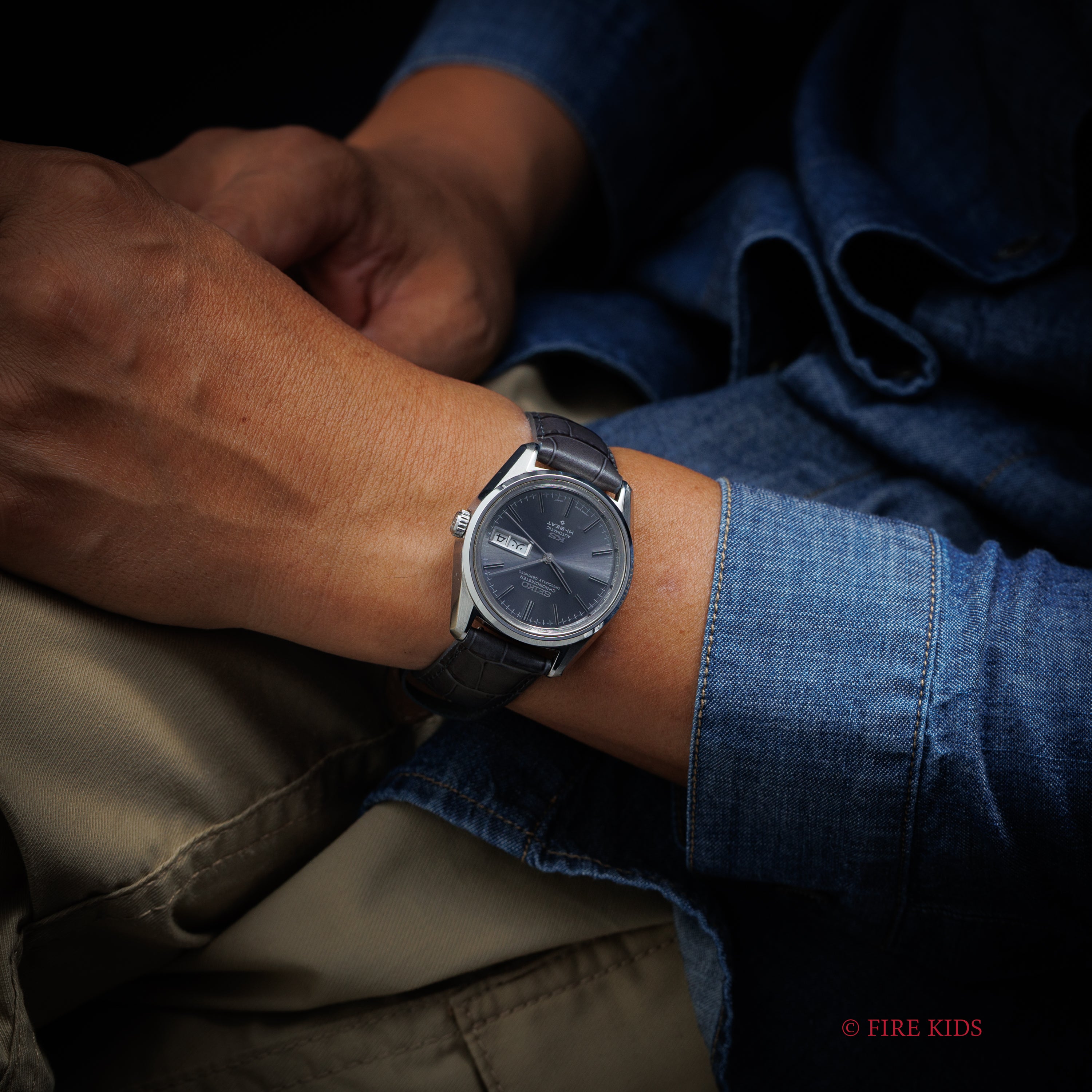 キングセイコー クロノメーター グレーダイヤル ハイビート 自動巻き 1971年製 Ref.5626-7040 56KS