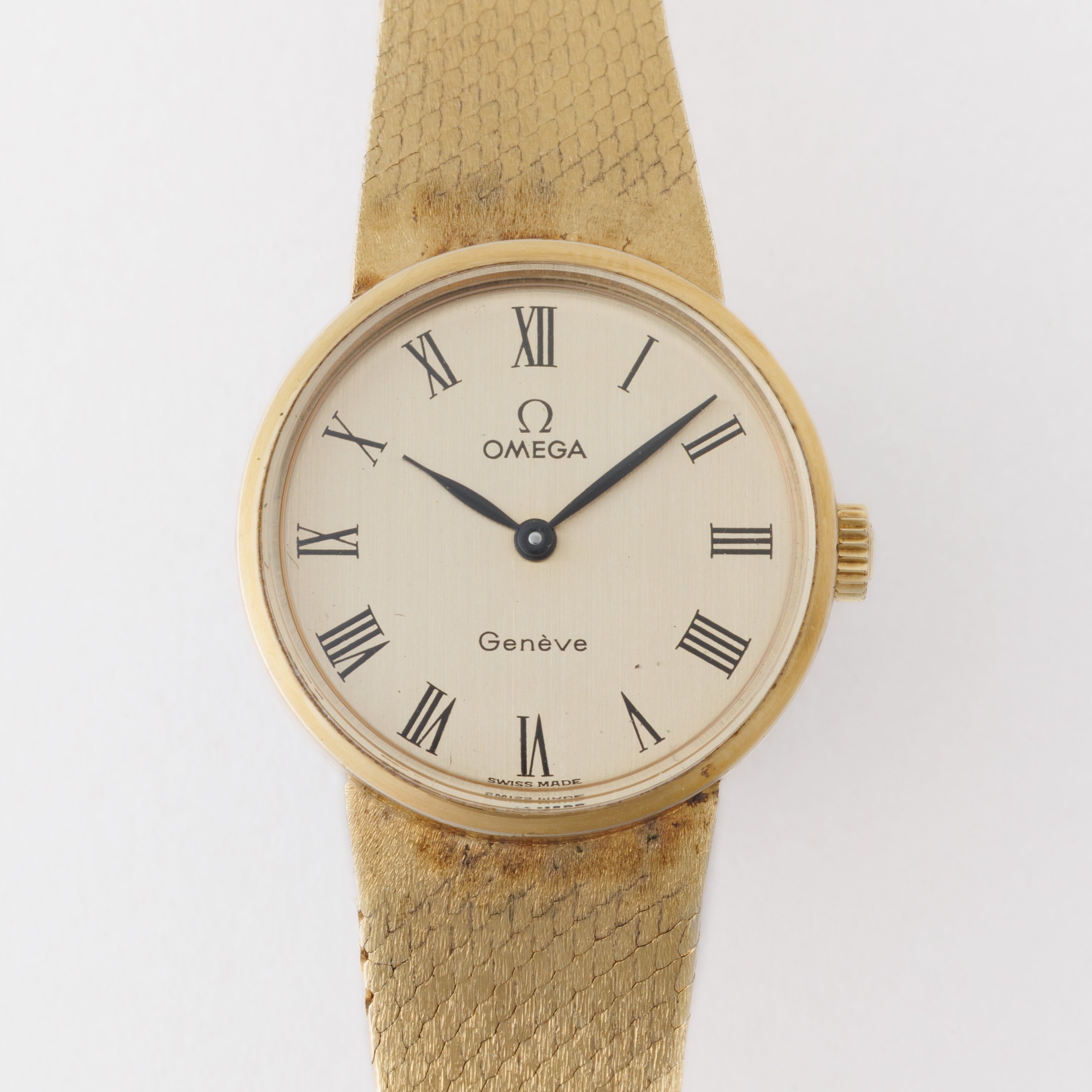 オメガ ジュネーブ 手巻き レディース 1974年製 金張り Ref.711.2022 Cal.625