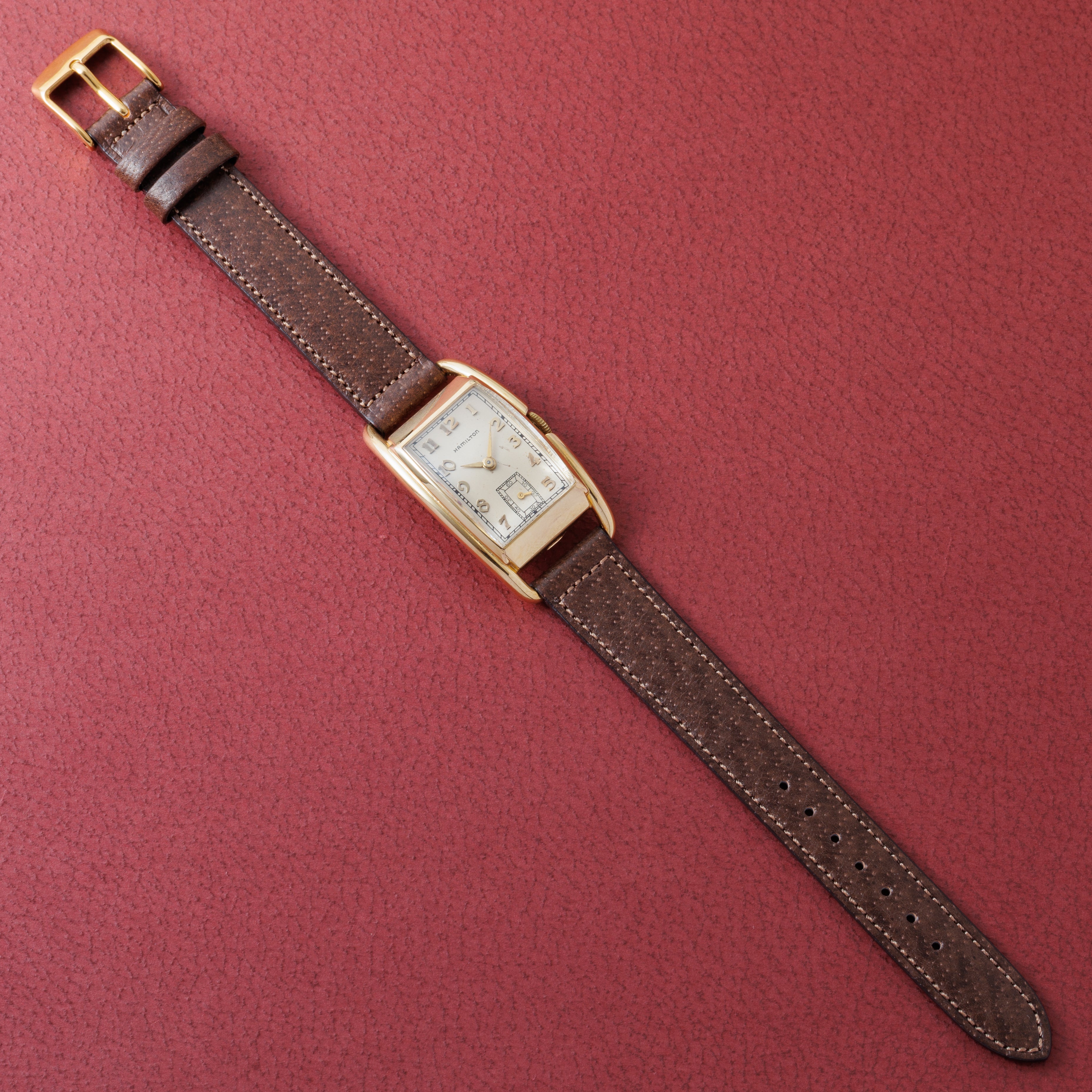 ハミルトン 角型 14金張り 1940年代製 手巻き Cal.982