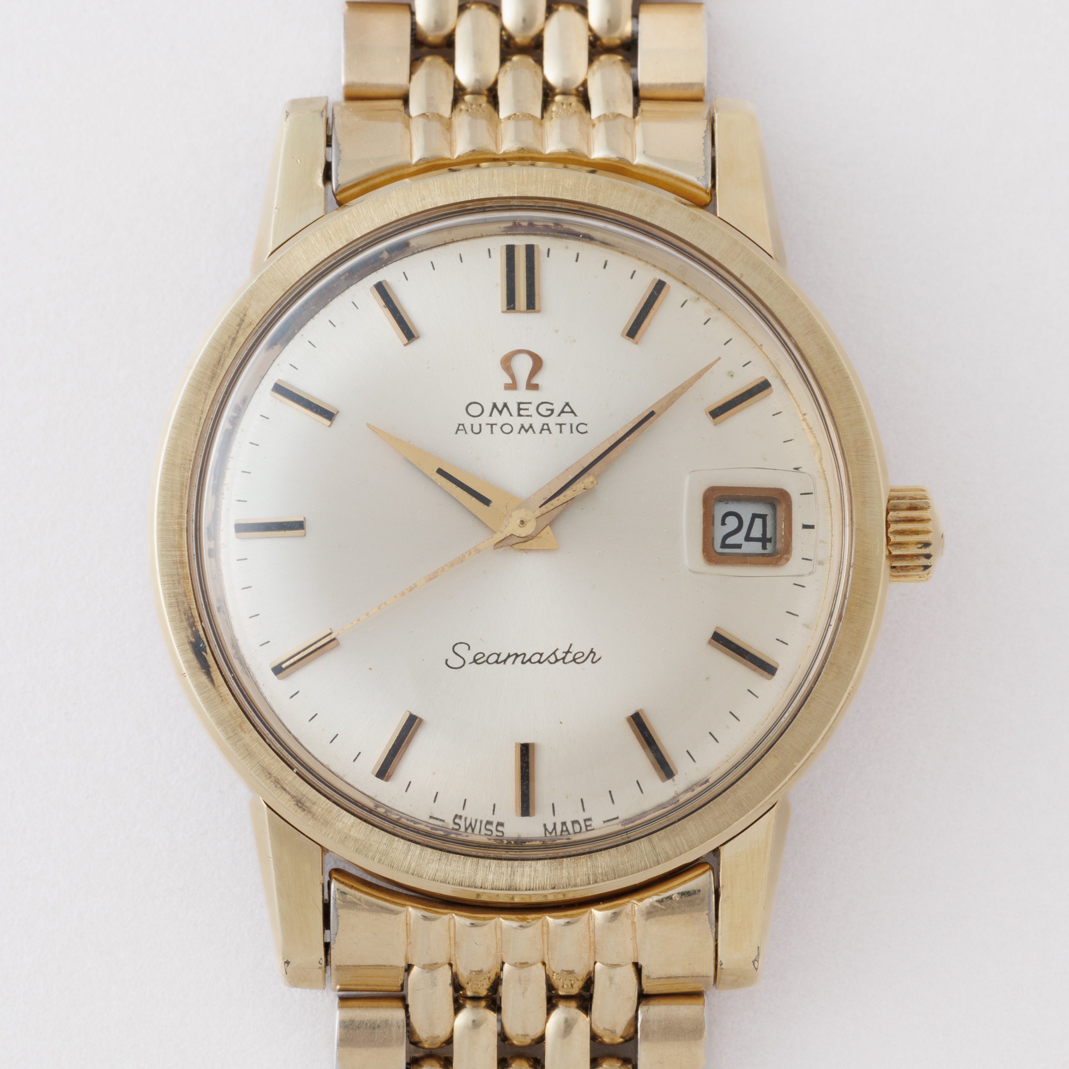オメガ シーマスター 1968年製 Ref.166.003SP 金張り ブレス付き