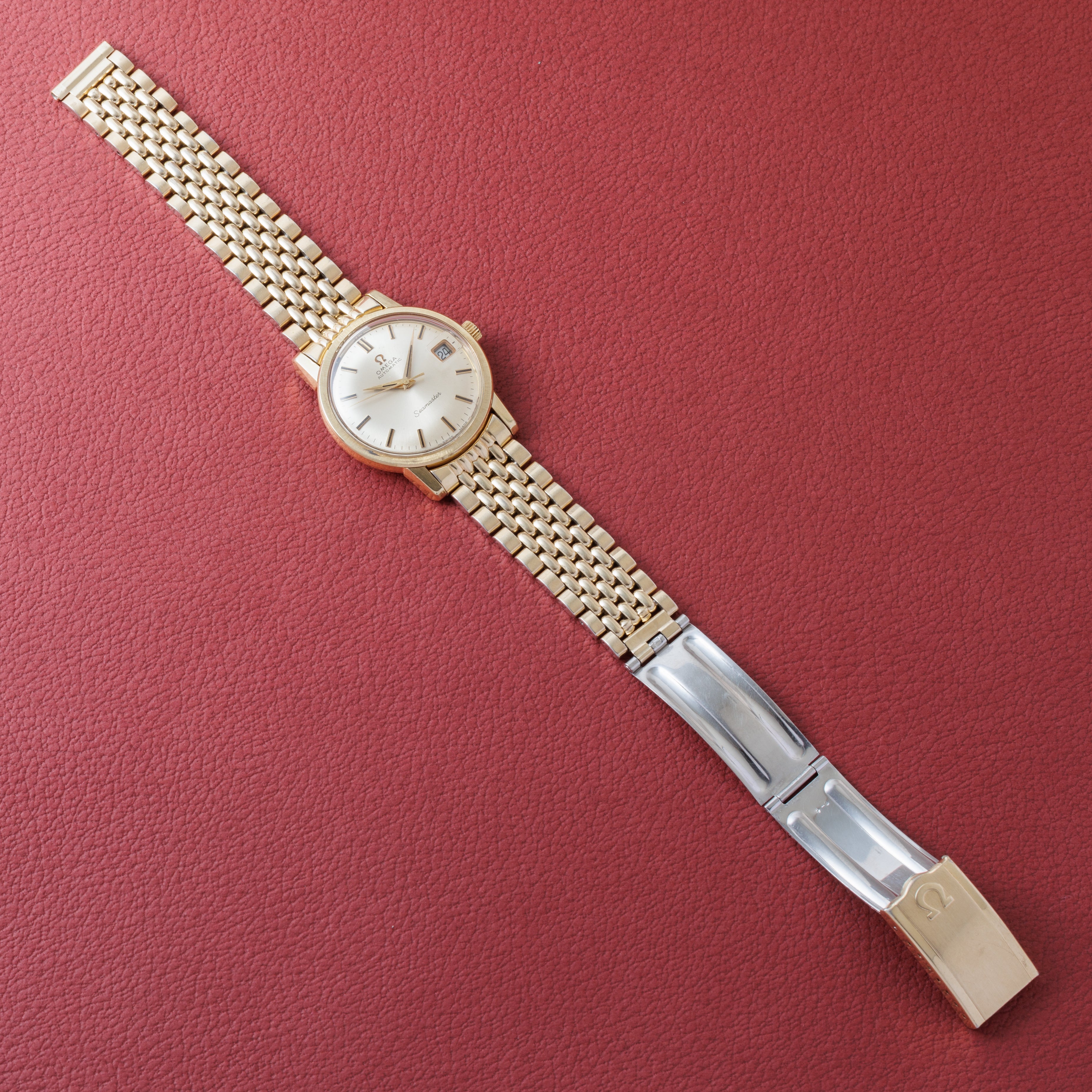 オメガ シーマスター 1968年製 Ref.166.003SP 金張り ブレス付き