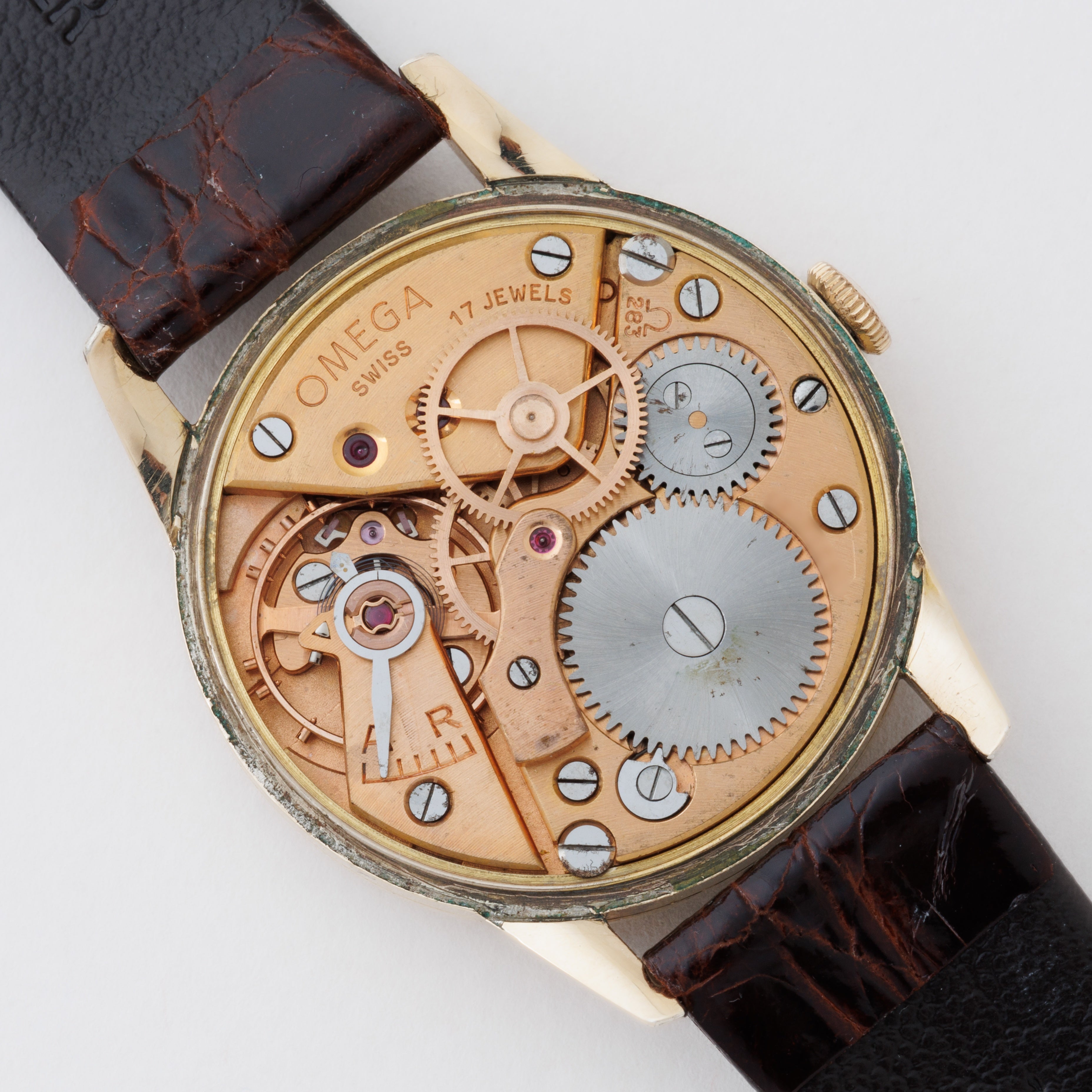 オメガ ラウンドケース 30mmキャリバー 手巻き 1950年製 GFケース Ref.2513-4 Cal.283