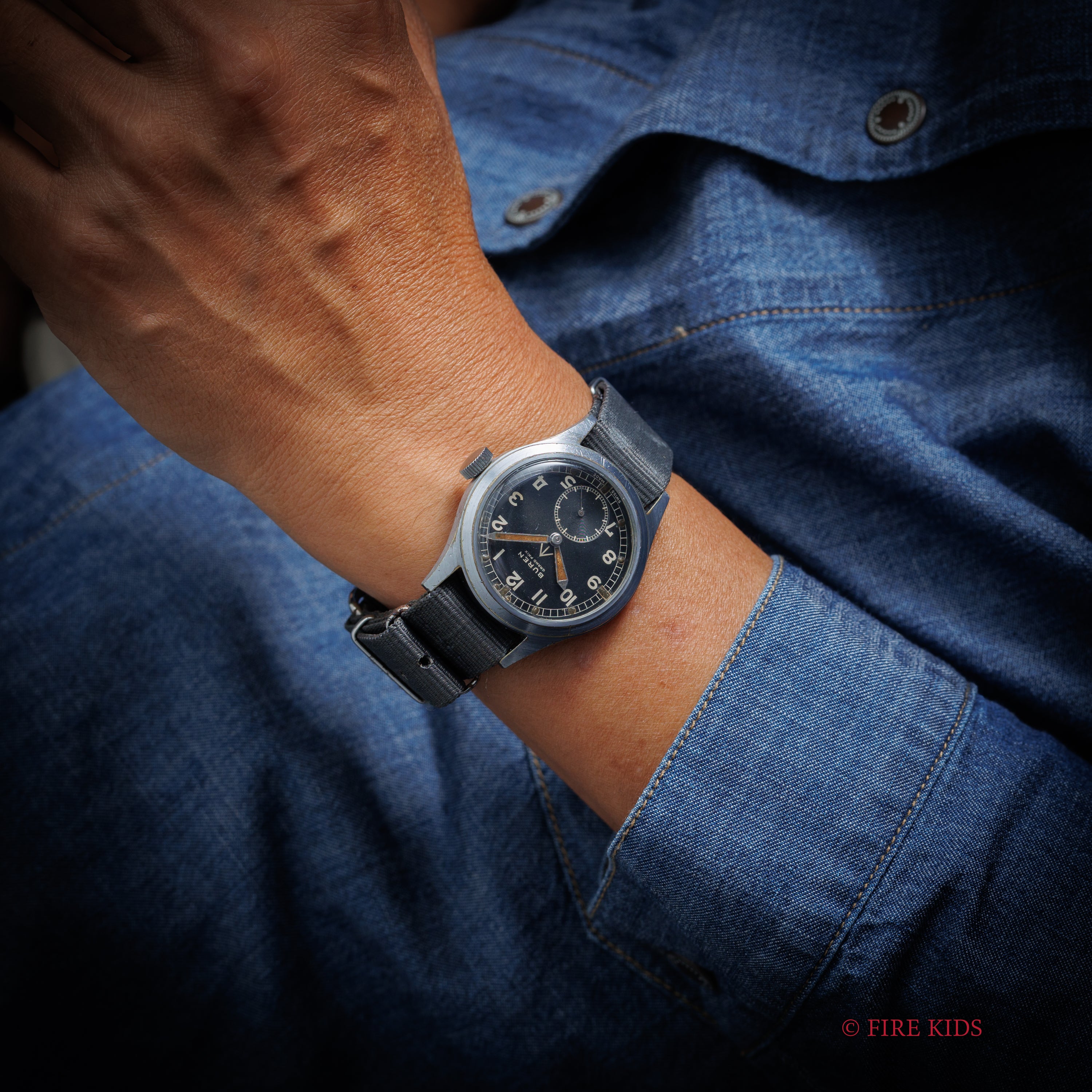 ビューレン イギリス軍用時計 ダーティーダース 1940年代製 手巻 Cal.462 第二次世界大戦