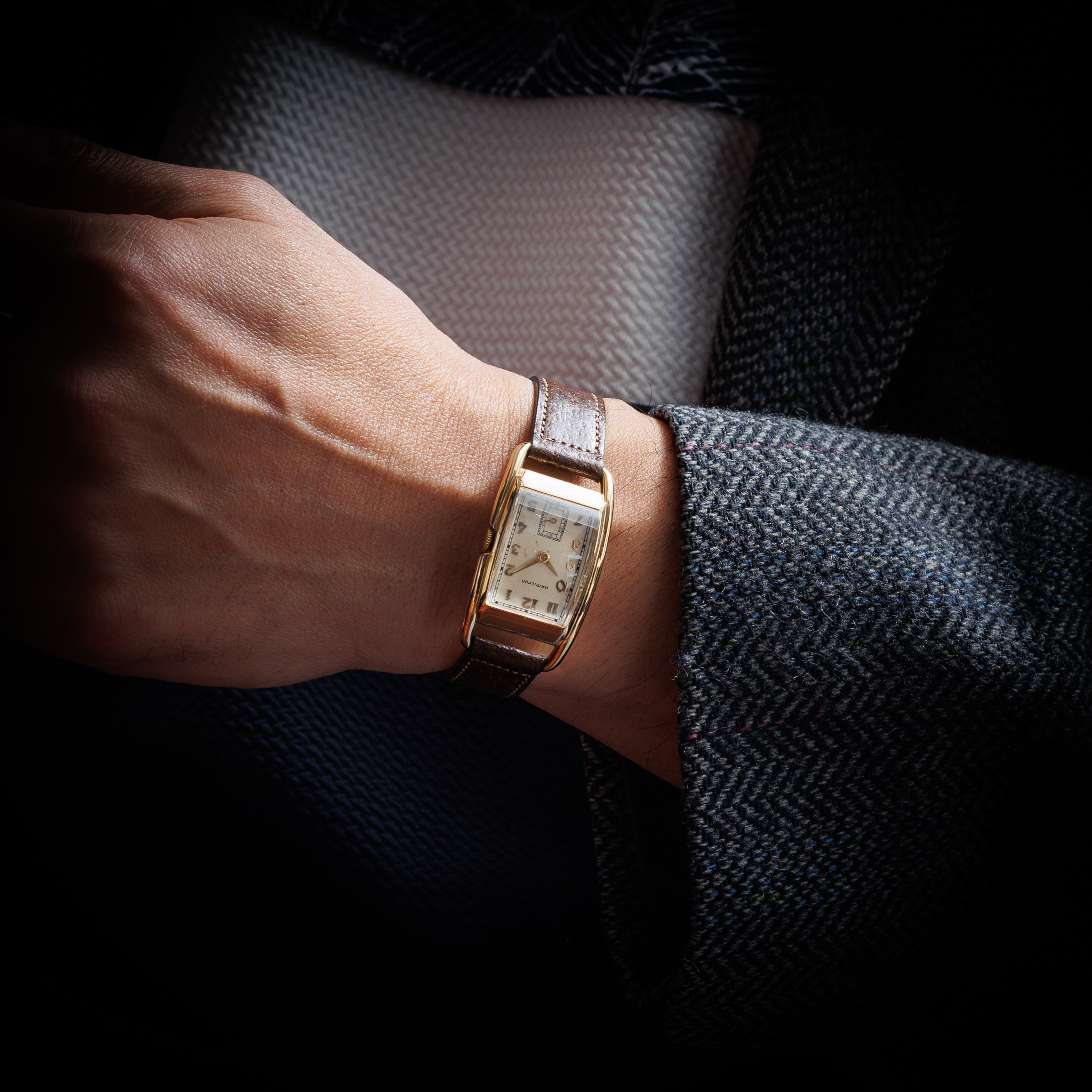 ハミルトン 角型 14金張り 1940年代製 手巻き Cal.982