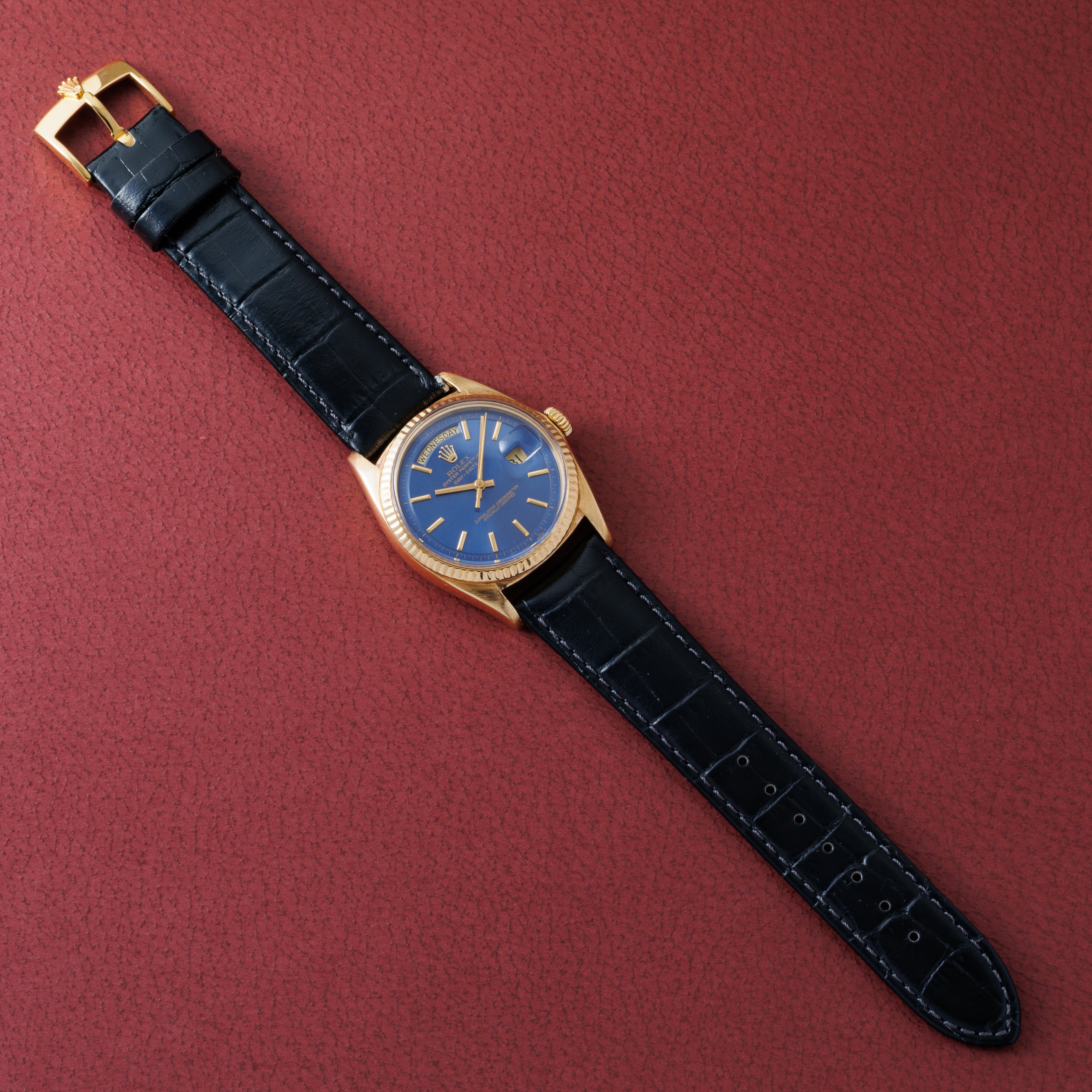 ロレックス デイデイト 1971年製 18金無垢 Ref.1803 ブルーダイヤル 箱付き