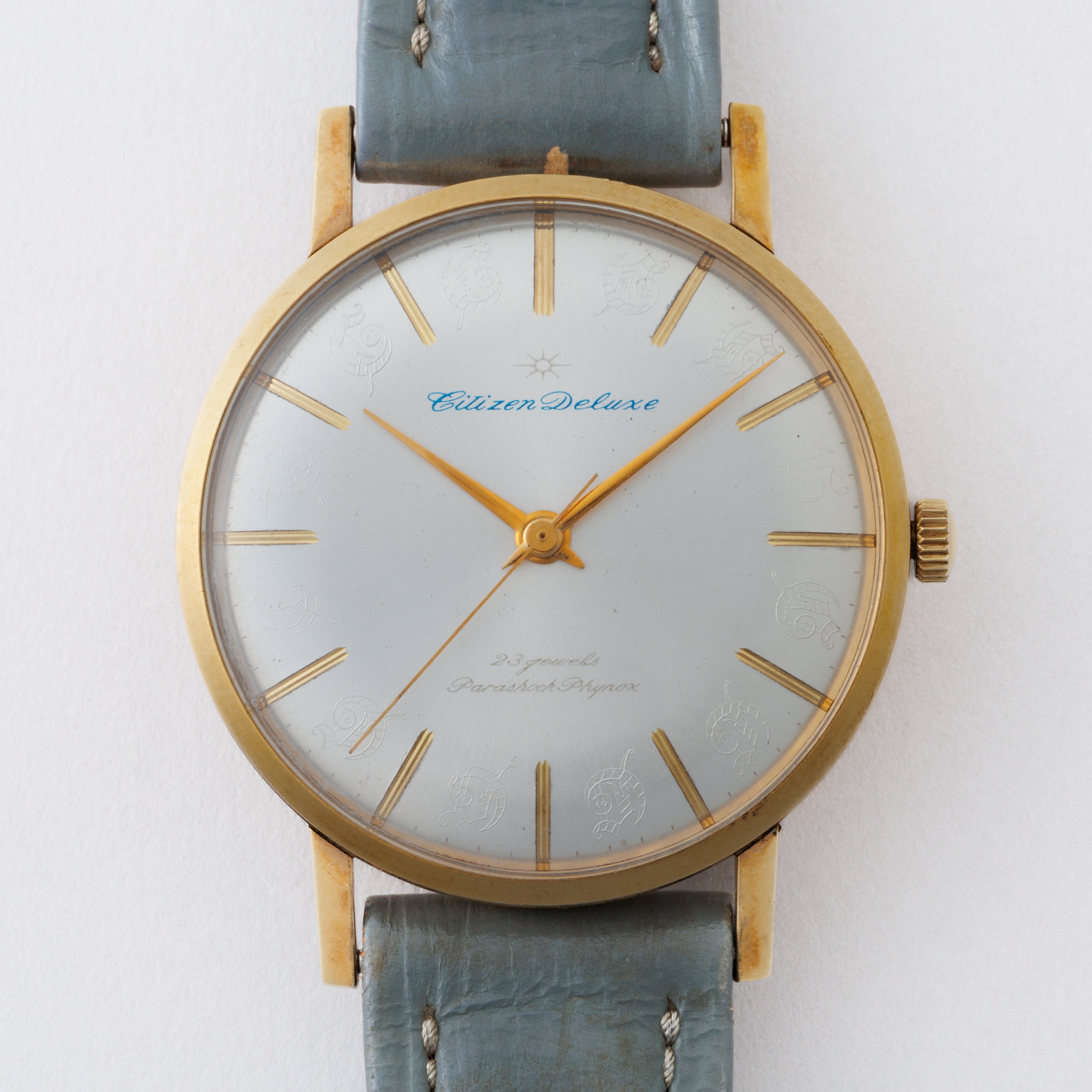 シチズン 1961年製 デラックス 箱付き 花文字 手巻き 23石