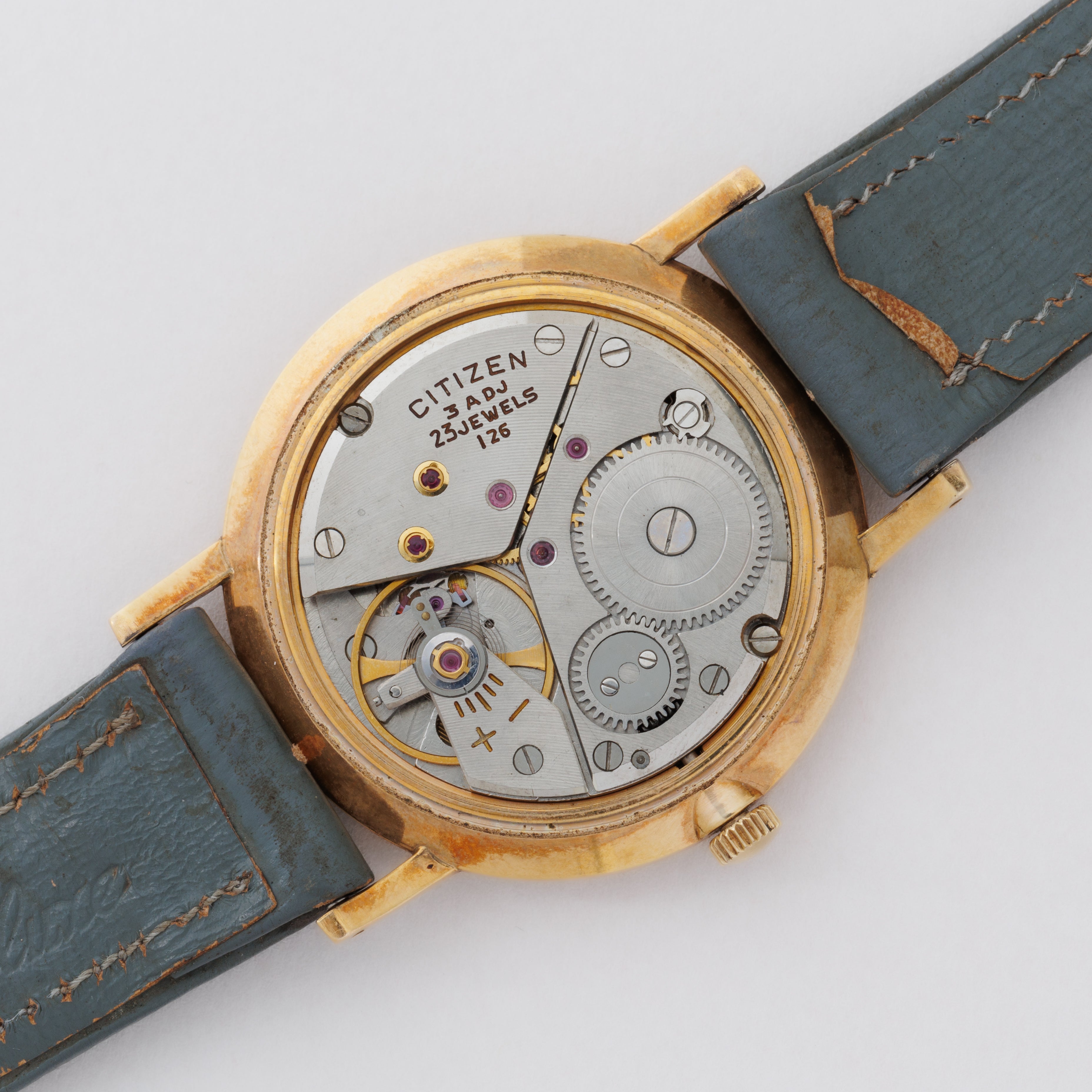 シチズン 1961年製 デラックス 箱付き 花文字 手巻き 23石