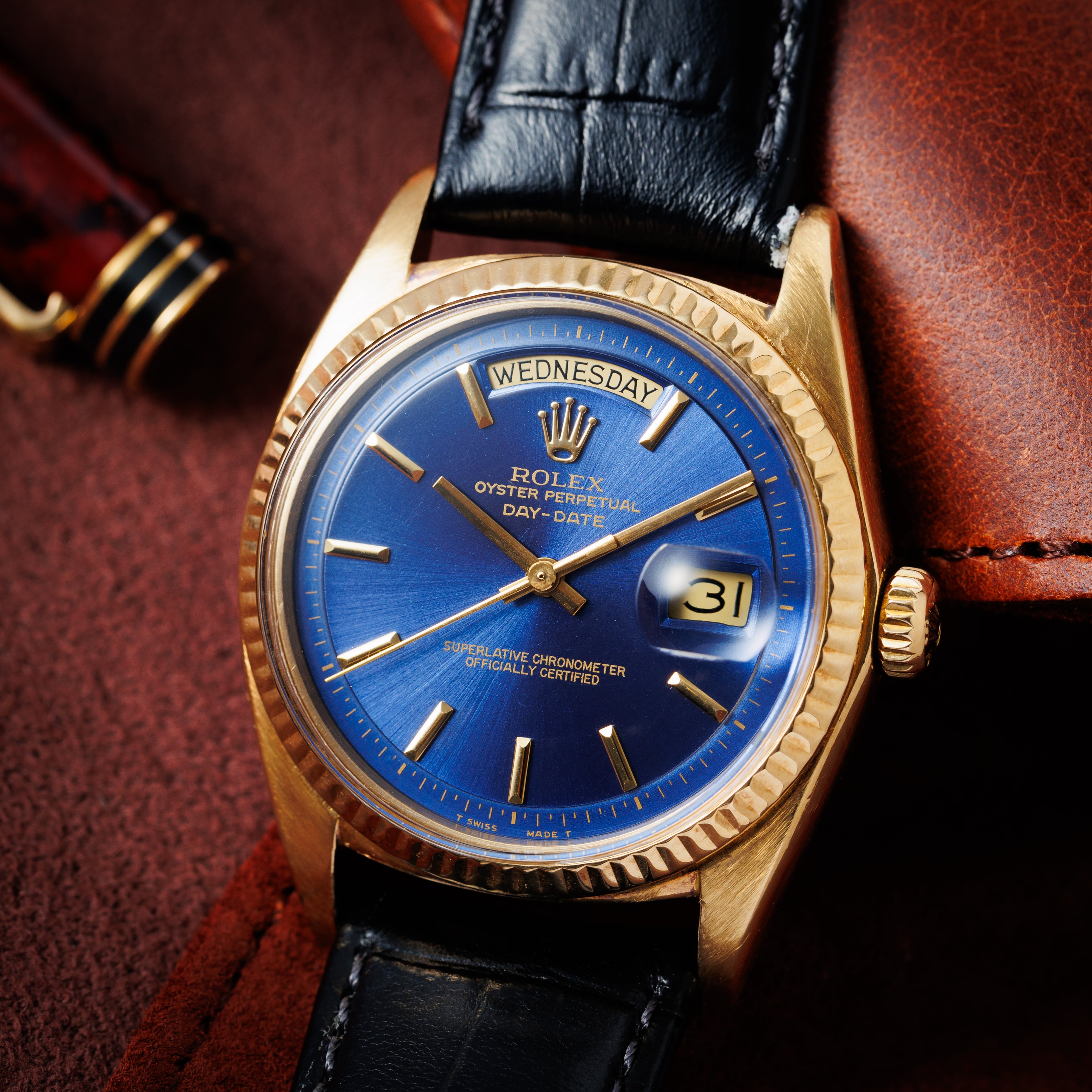 ロレックス デイデイト 1971年製 18金無垢 Ref.1803 ブルーダイヤル 箱付き