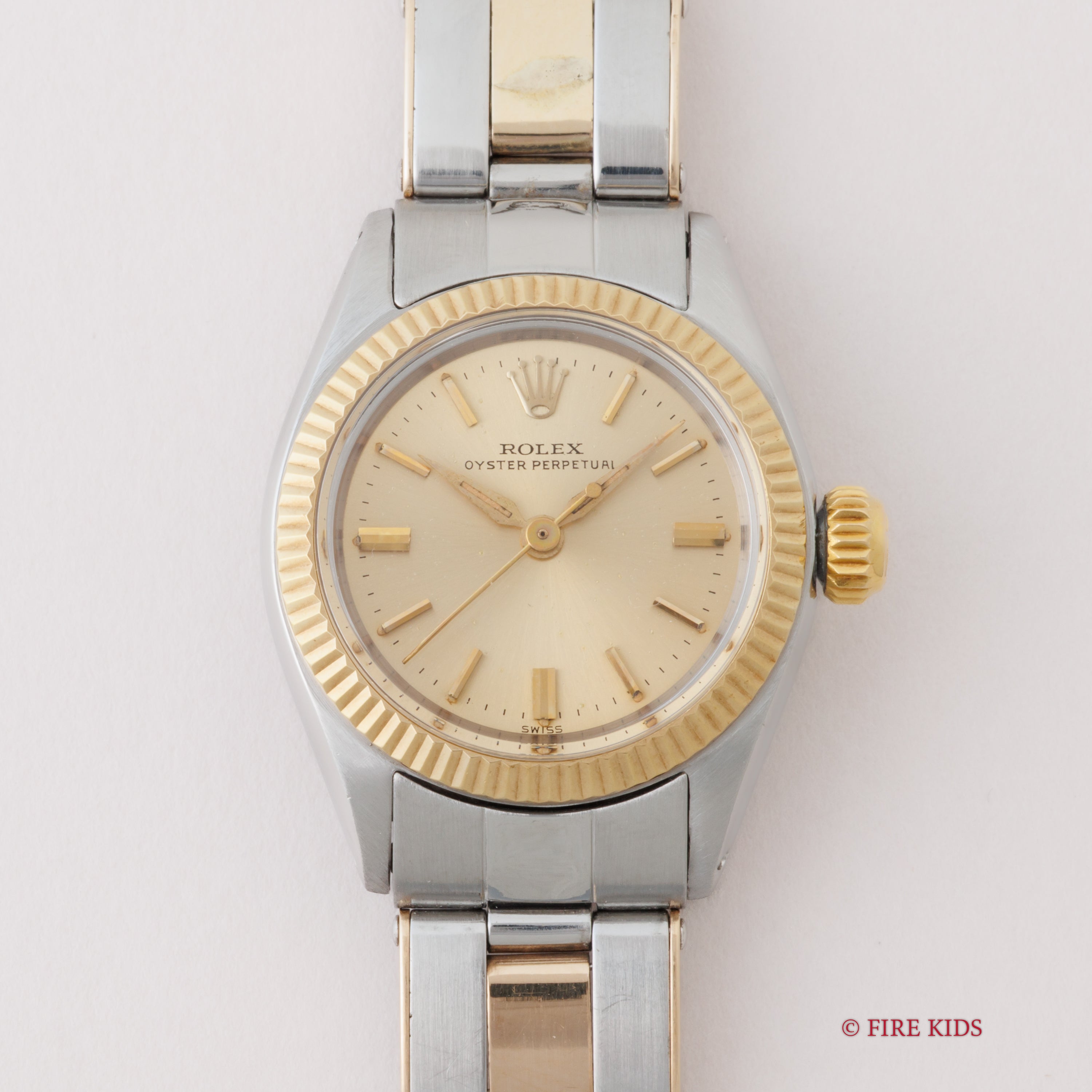 ロレックス レディース 1961年製 オイスターパーペチュアル コンビ Ref.6619 リベットブレス