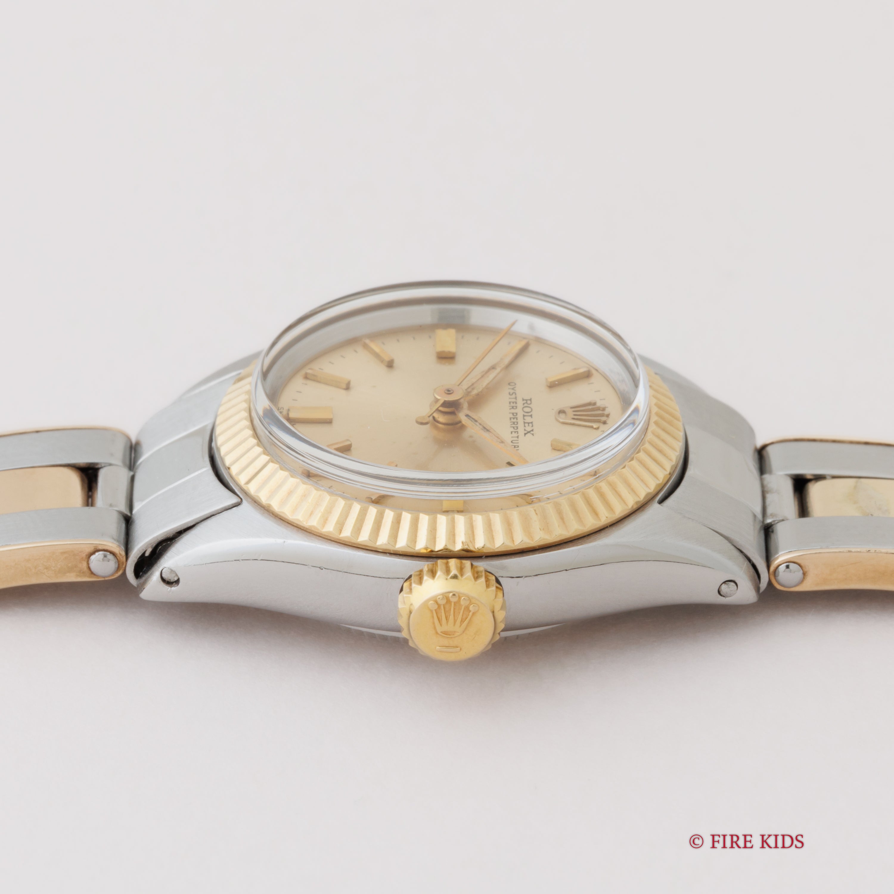 ロレックス レディース 1961年製 オイスターパーペチュアル コンビ Ref.6619 リベットブレス