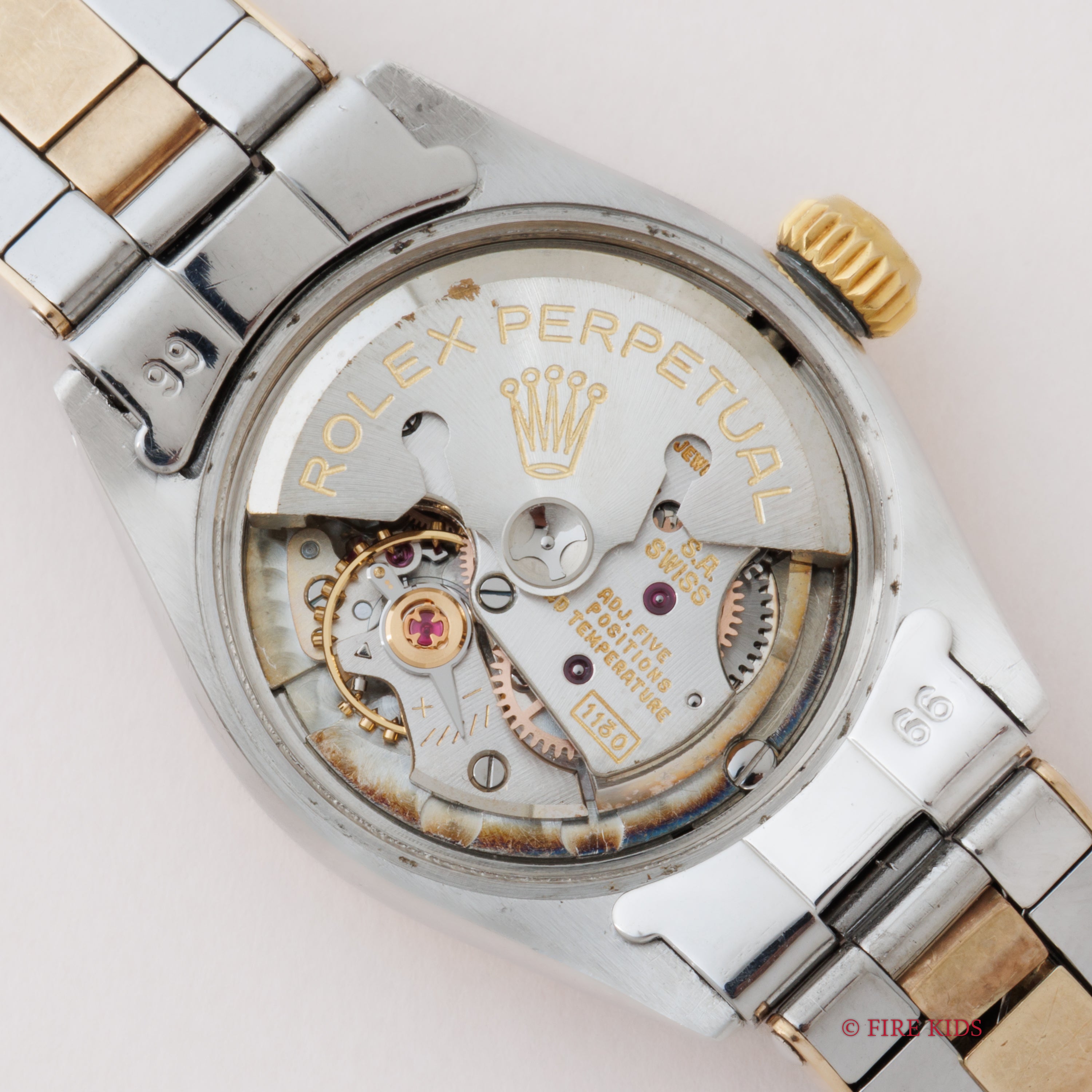 ロレックス レディース 1961年製 オイスターパーペチュアル コンビ Ref.6619 リベットブレス