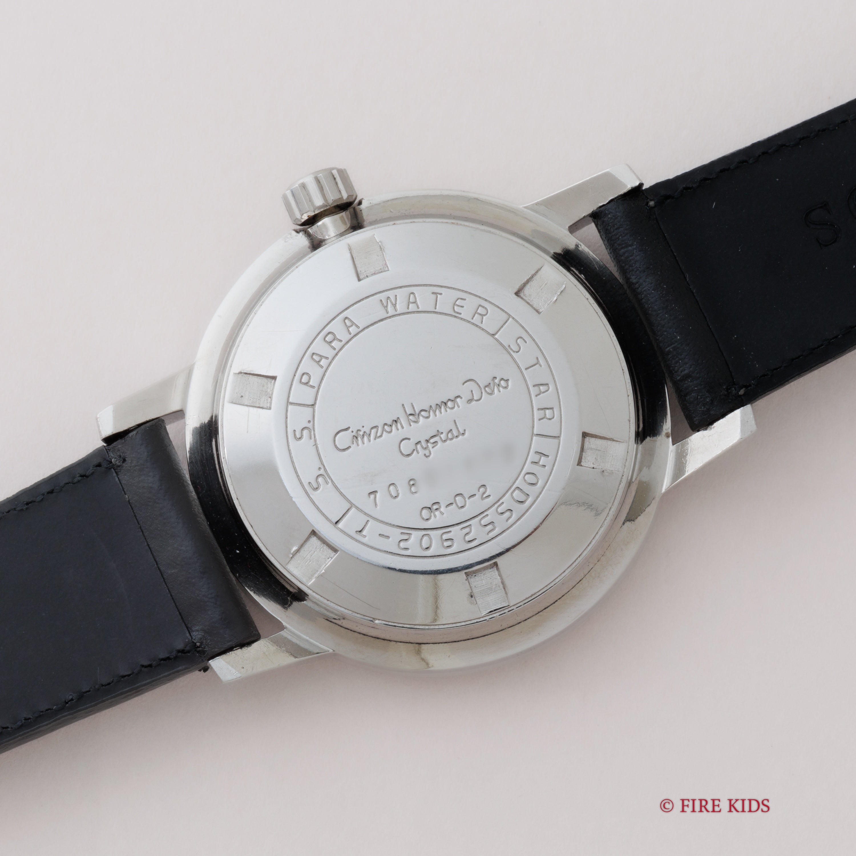 シチズン ホーマーデイト 1967年製 クリスタル ブラックダイヤル 手巻