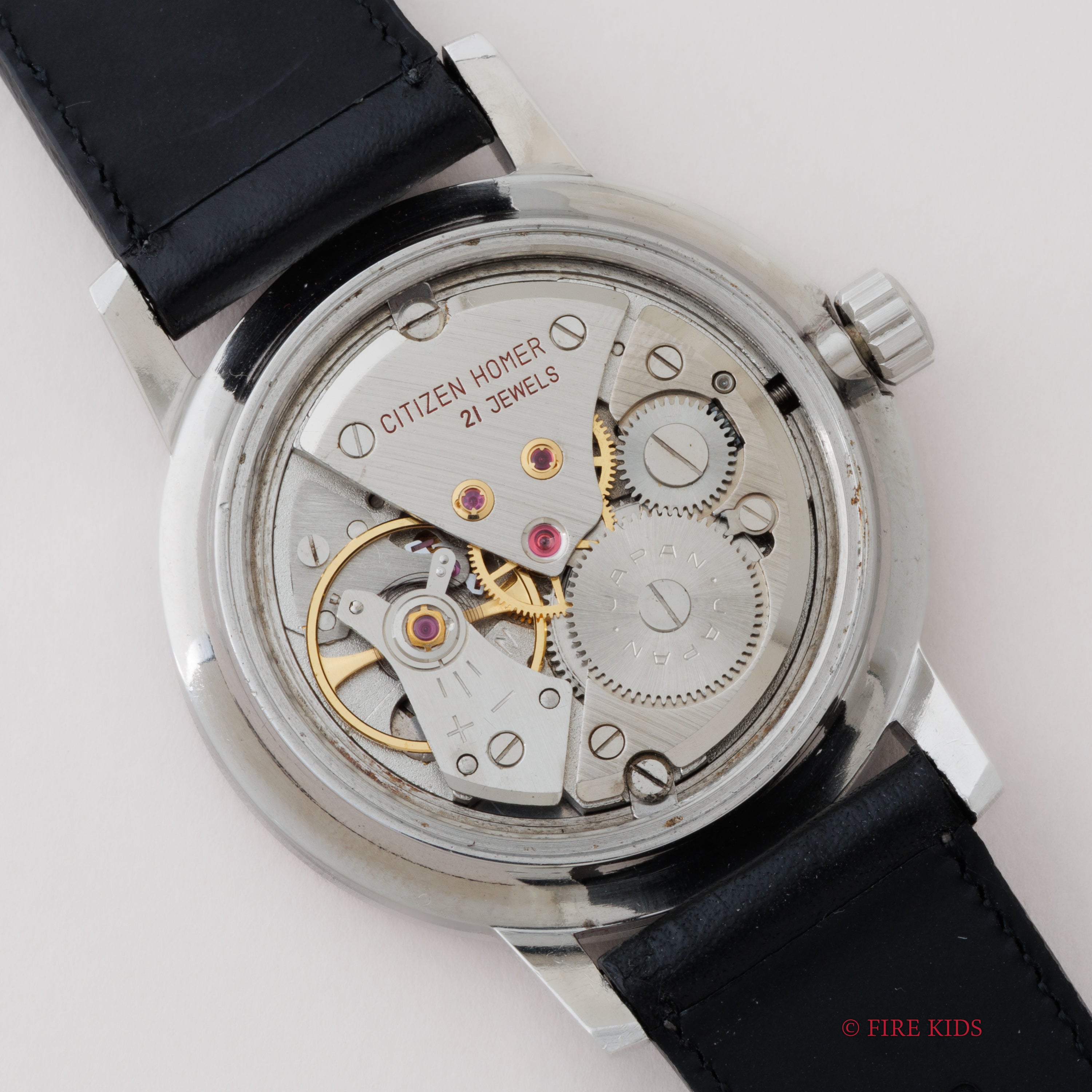 シチズン ホーマーデイト 1967年製 クリスタル ブラックダイヤル 手巻