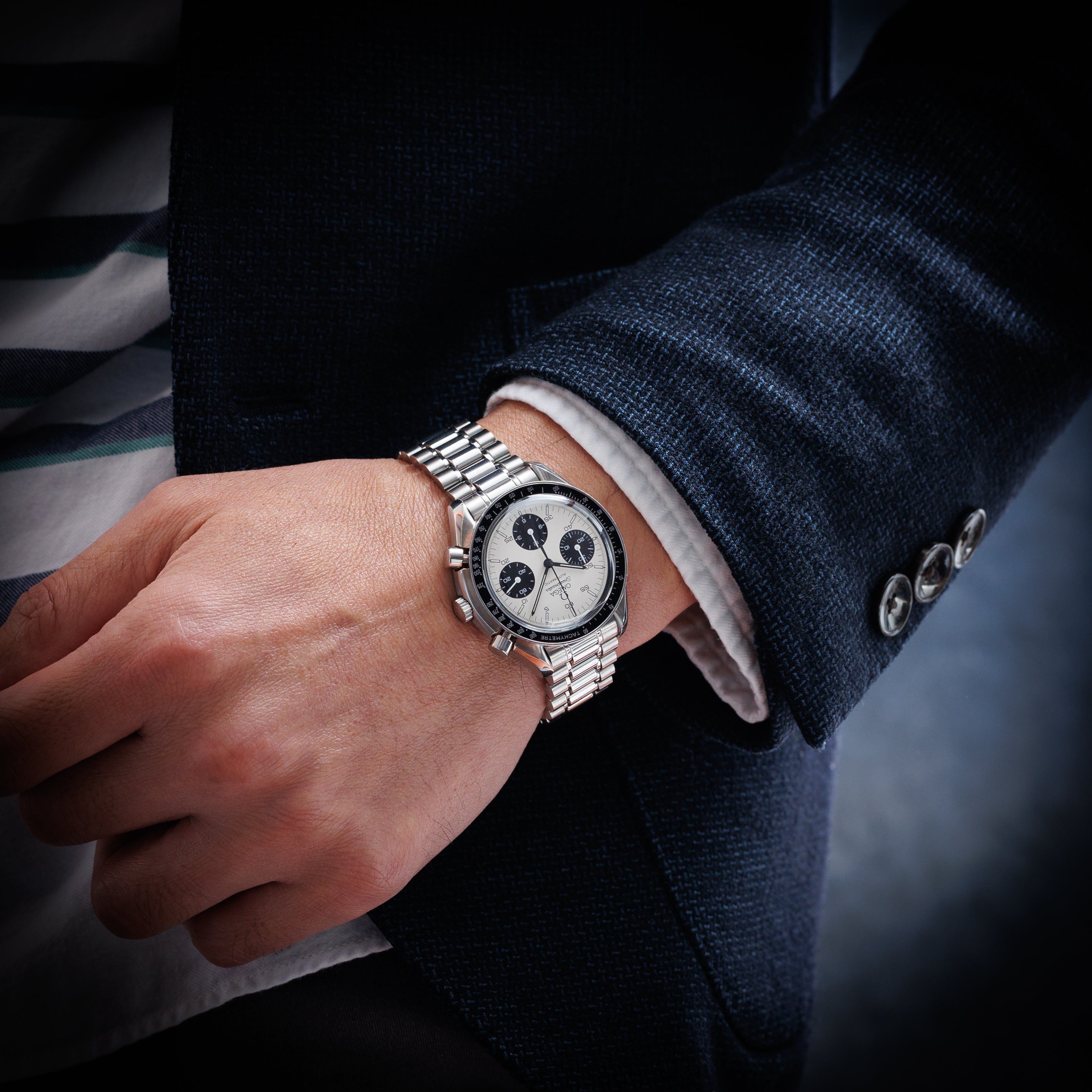 オメガ スピードマスター 限定パンダダイヤル 1999年製 オートマチック