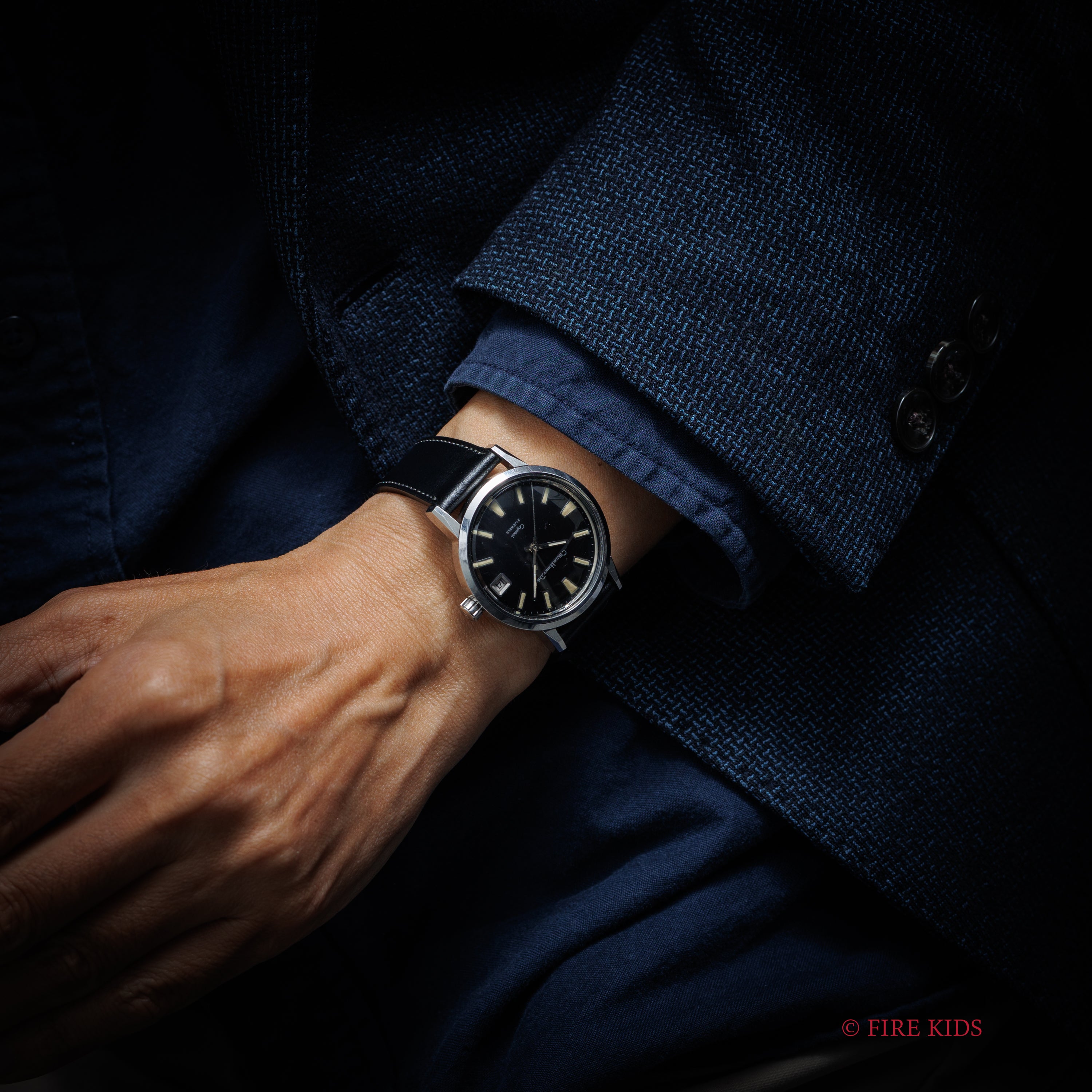 シチズン ホーマーデイト 1967年製 クリスタル ブラックダイヤル 手巻