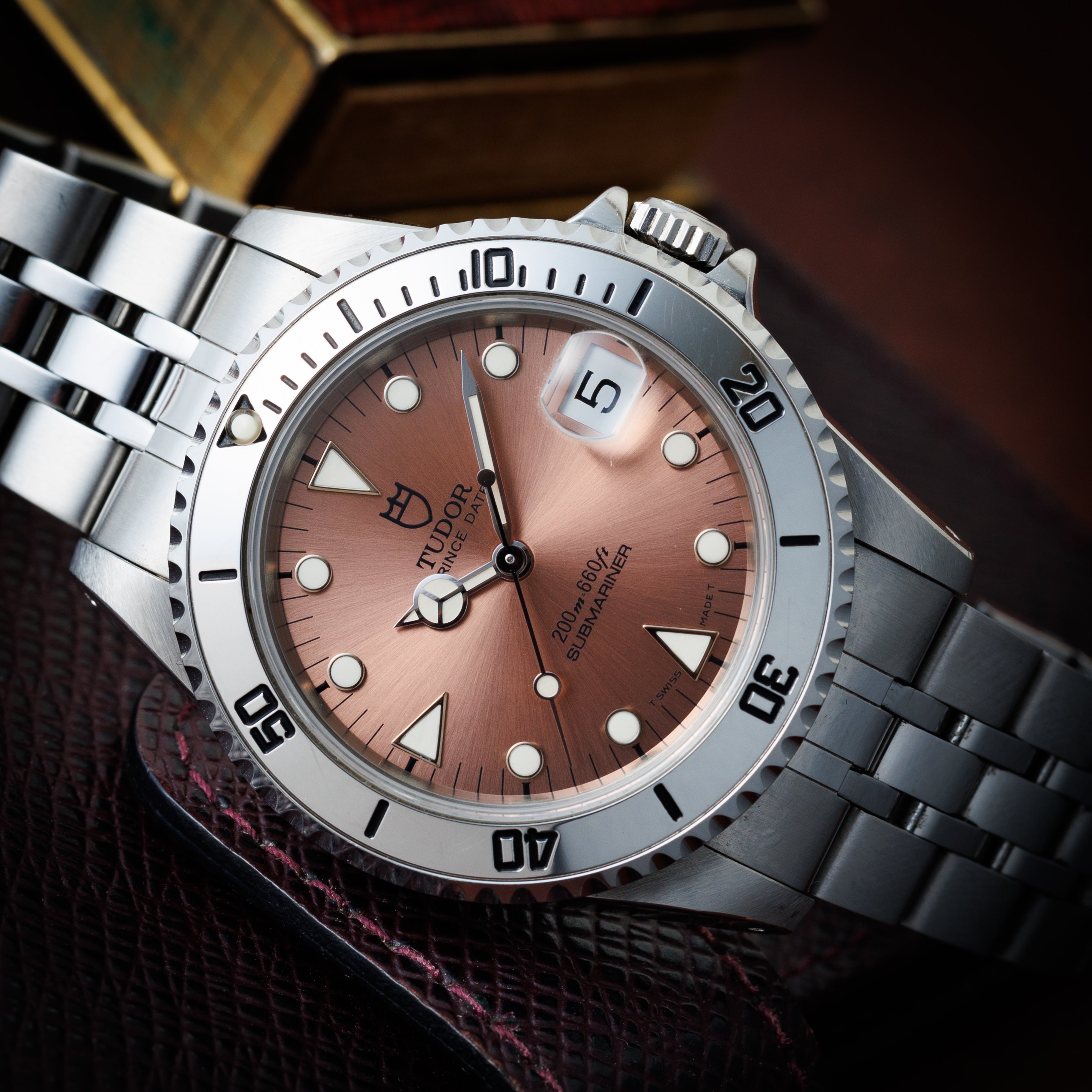 チューダー サブマリーナ 1997年製 Ref.75190 ミッドサイズ ピンクダイヤル