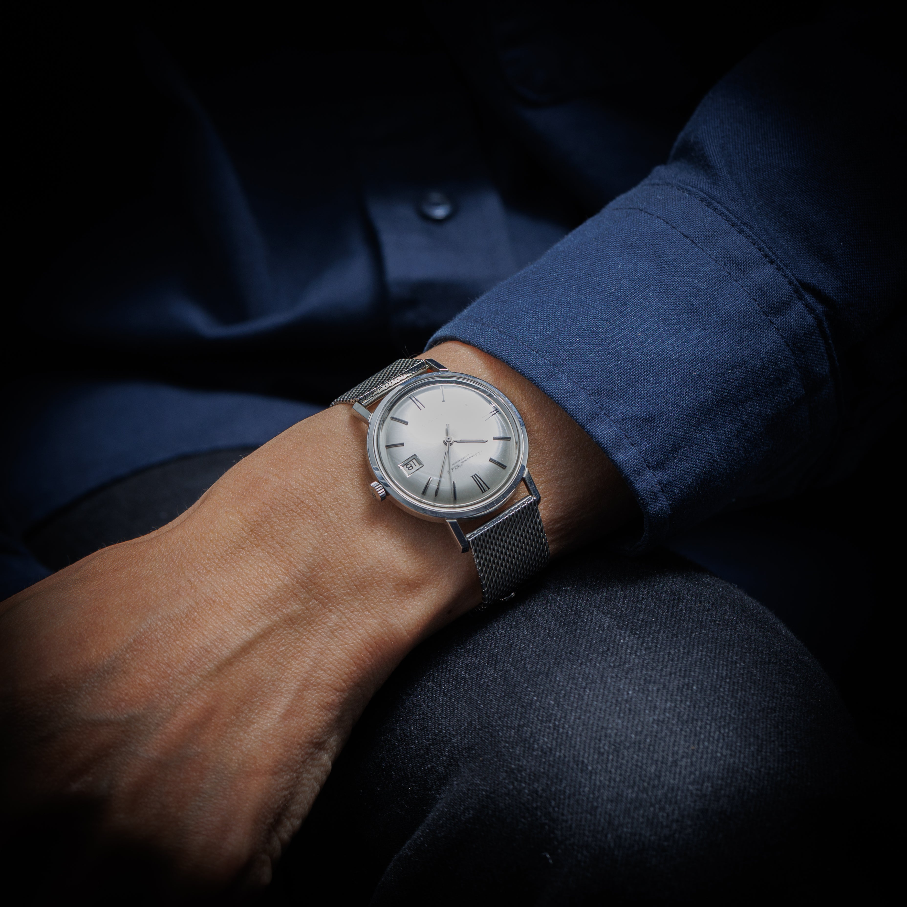 IWC ラウンドケース 1964年製 Ref.808A 純正メッシュブレス ペラトン式自動巻き Cal.8541