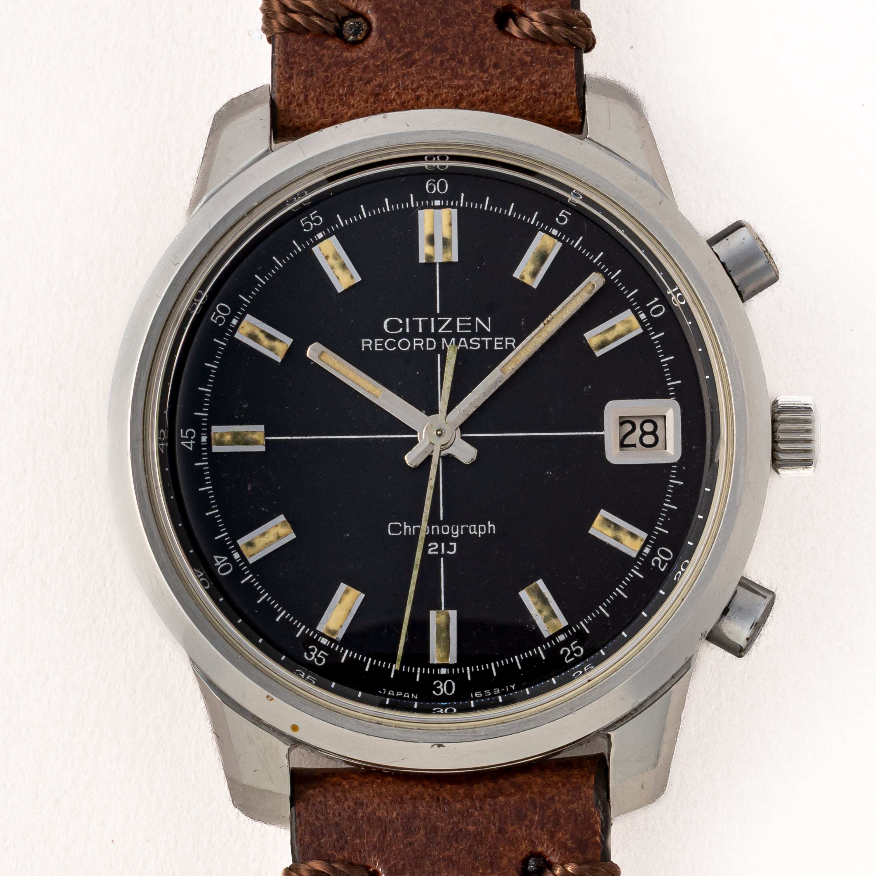 シチズン レコードマスター 1968年製 フライバック クロノグラフ ブラックダイヤル
