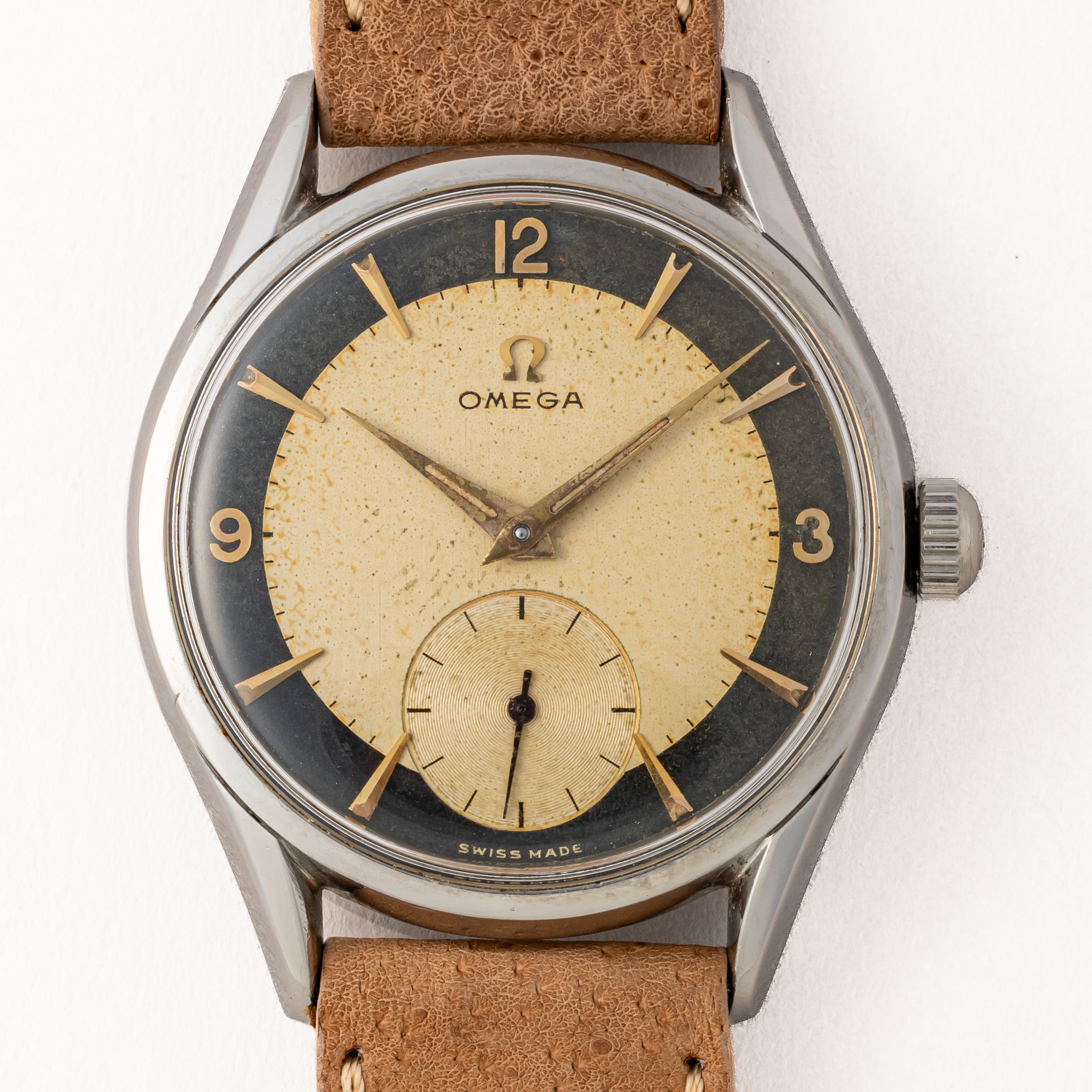 オメガ ブルズアイ 30mmキャリバー 1954年製 手巻き Ref.2791-2 Cal.266 純正尾錠付き