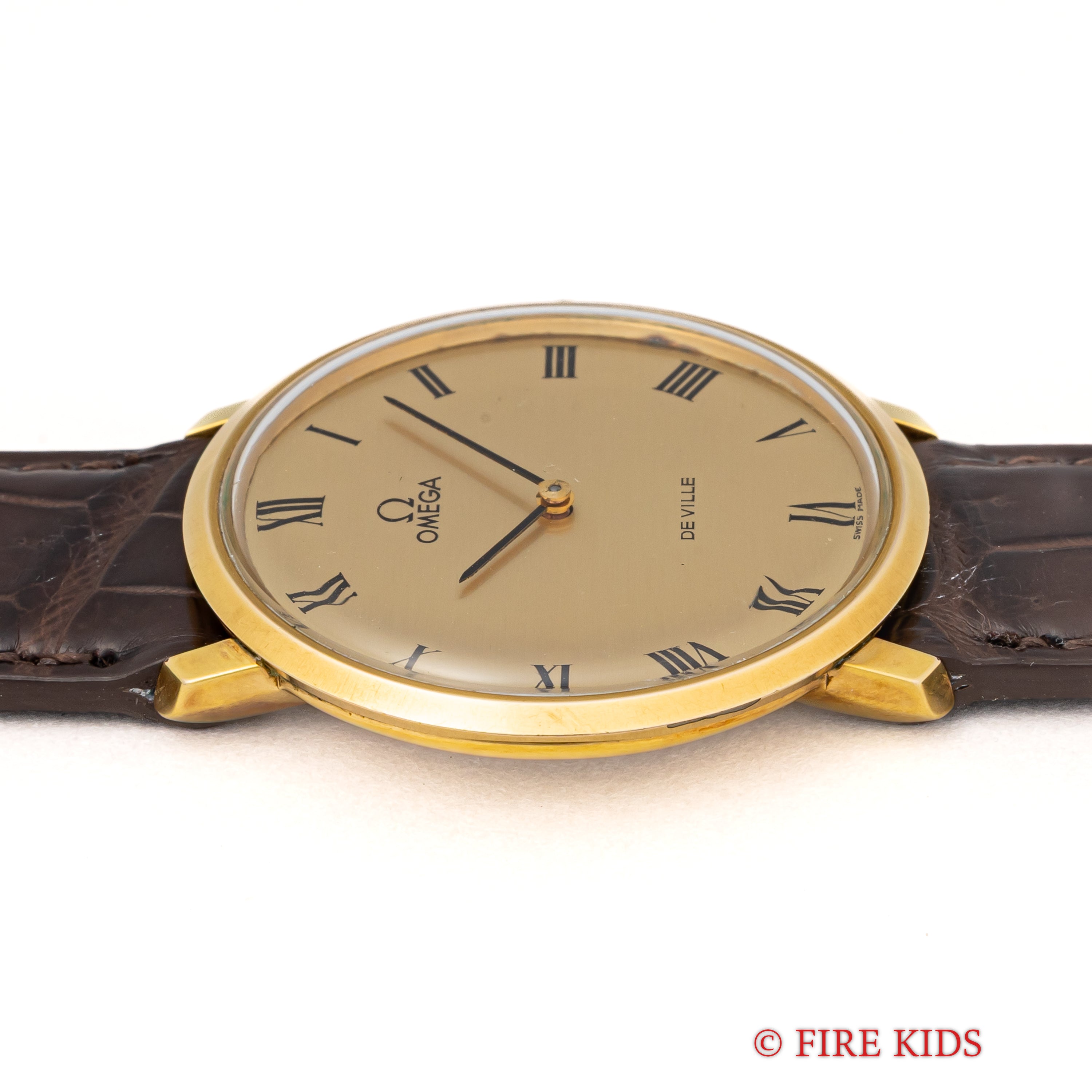 オメガ デ・ヴィル ローマンダイヤル 金張りラウンドケース 1969年製 Ref.111.077